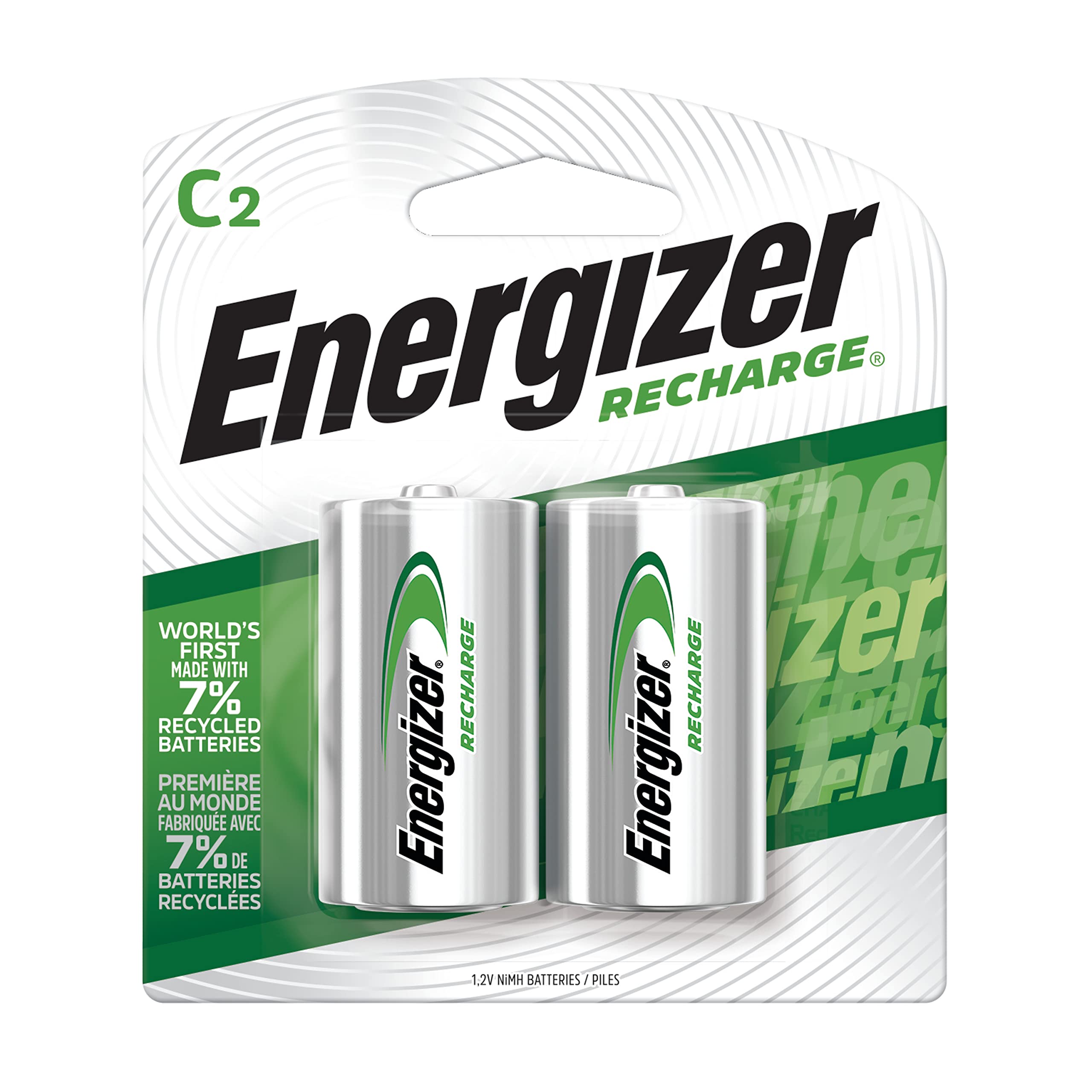 Energizer Rechargeable C Batteries & 9V Battery Combo Pack (6 Count) - Precharged, Long-Lasting Power for Flashlights, Toys, and Emergency Devices