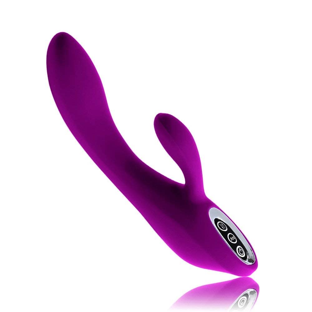 G-Spot Rabbit Vibrator & Clitoral Stimulator - Rechargeable Waterproof Silicone Adult Toy for Women, Dual Pleasure Vaginal & Anal Massager - Perfect for Solo Play, Couples & Sensual Exploration (Purple)