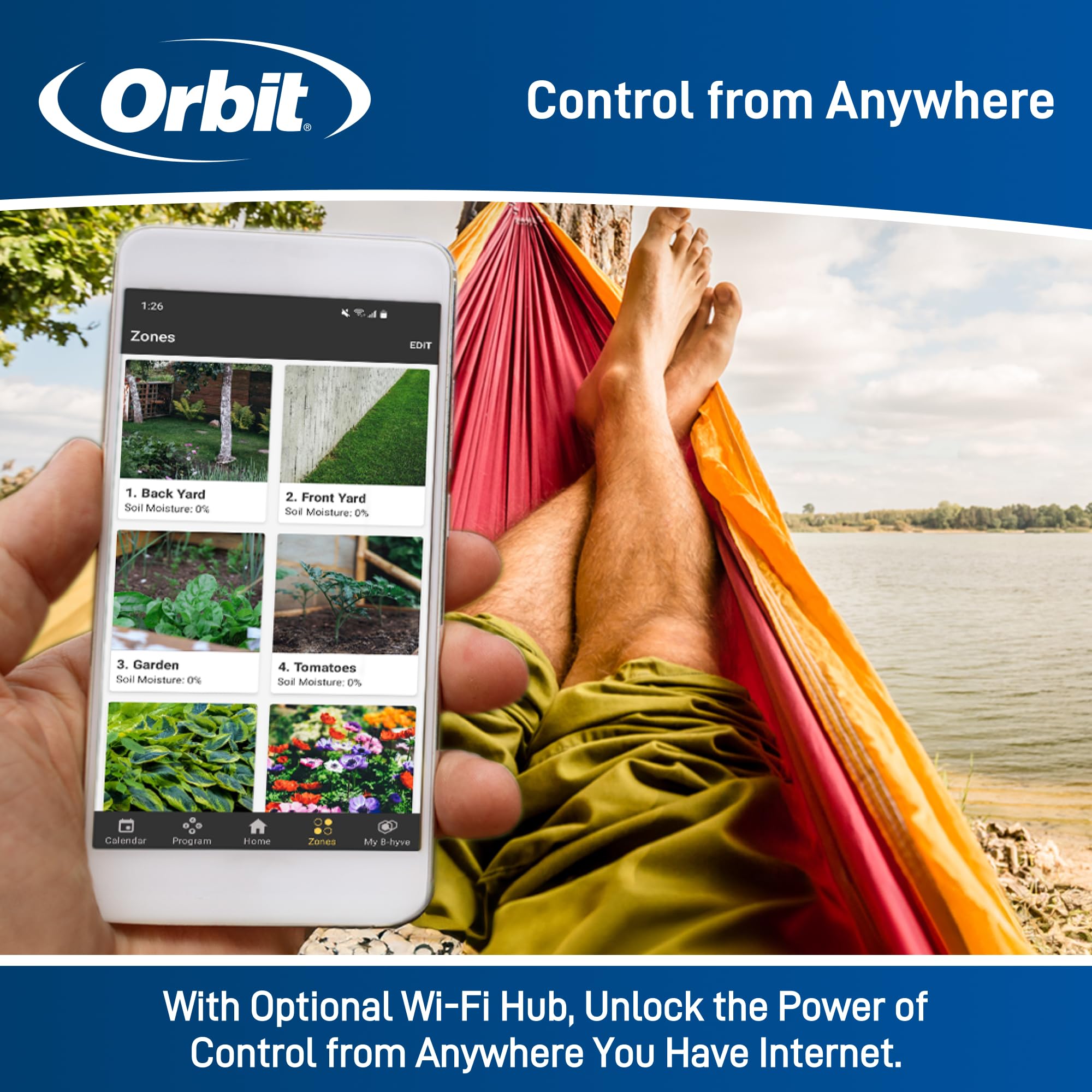 Orbit 24639 B-hyve XD 4-Port Smart WiFi Hose Watering Timer with Hub - Automatic Sprinkler Controller for Lawn & Garden Irrigation System