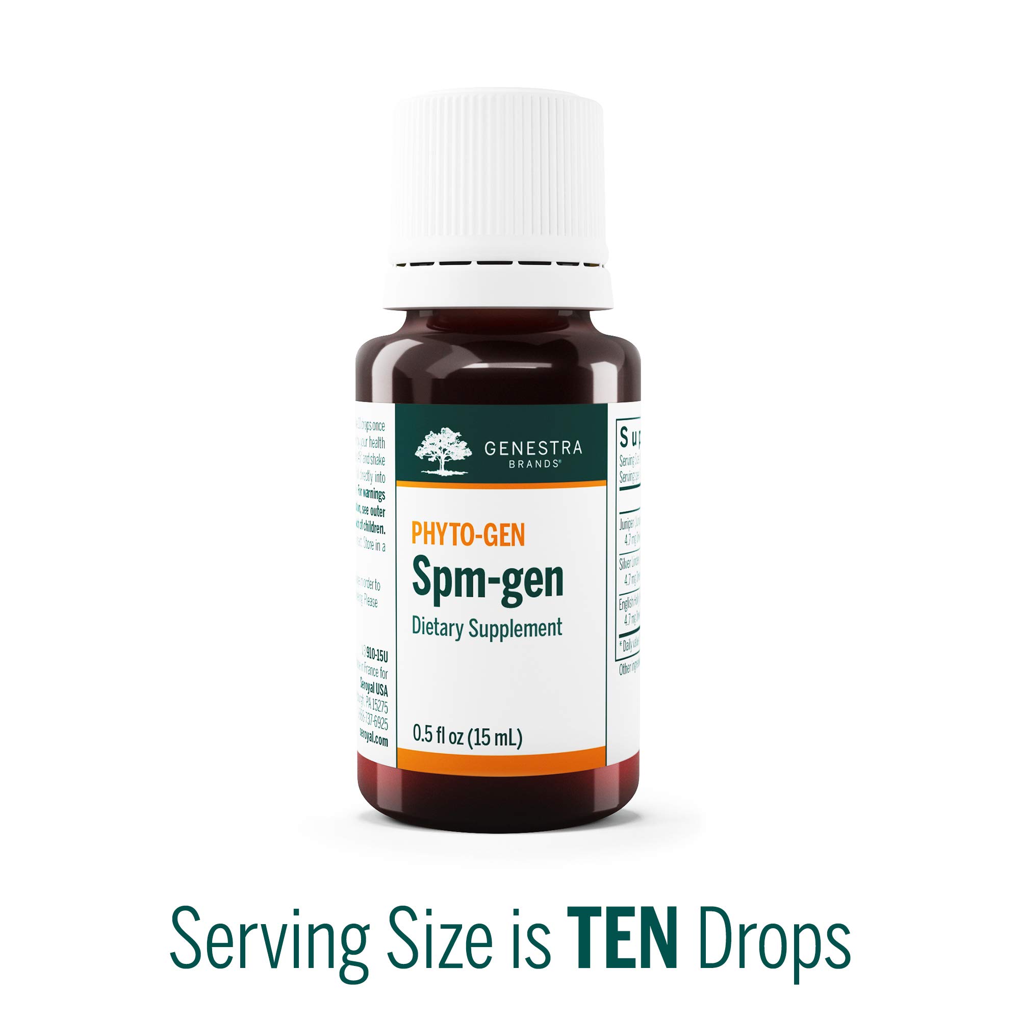 Genestra Brands SPM-gen Herbal Supplement with Juniper, Silver Linden & English Holly | 0.5 fl oz | Natural Immune Support & Stress Relief | Perfect for Daily Wellness & Holistic Healing