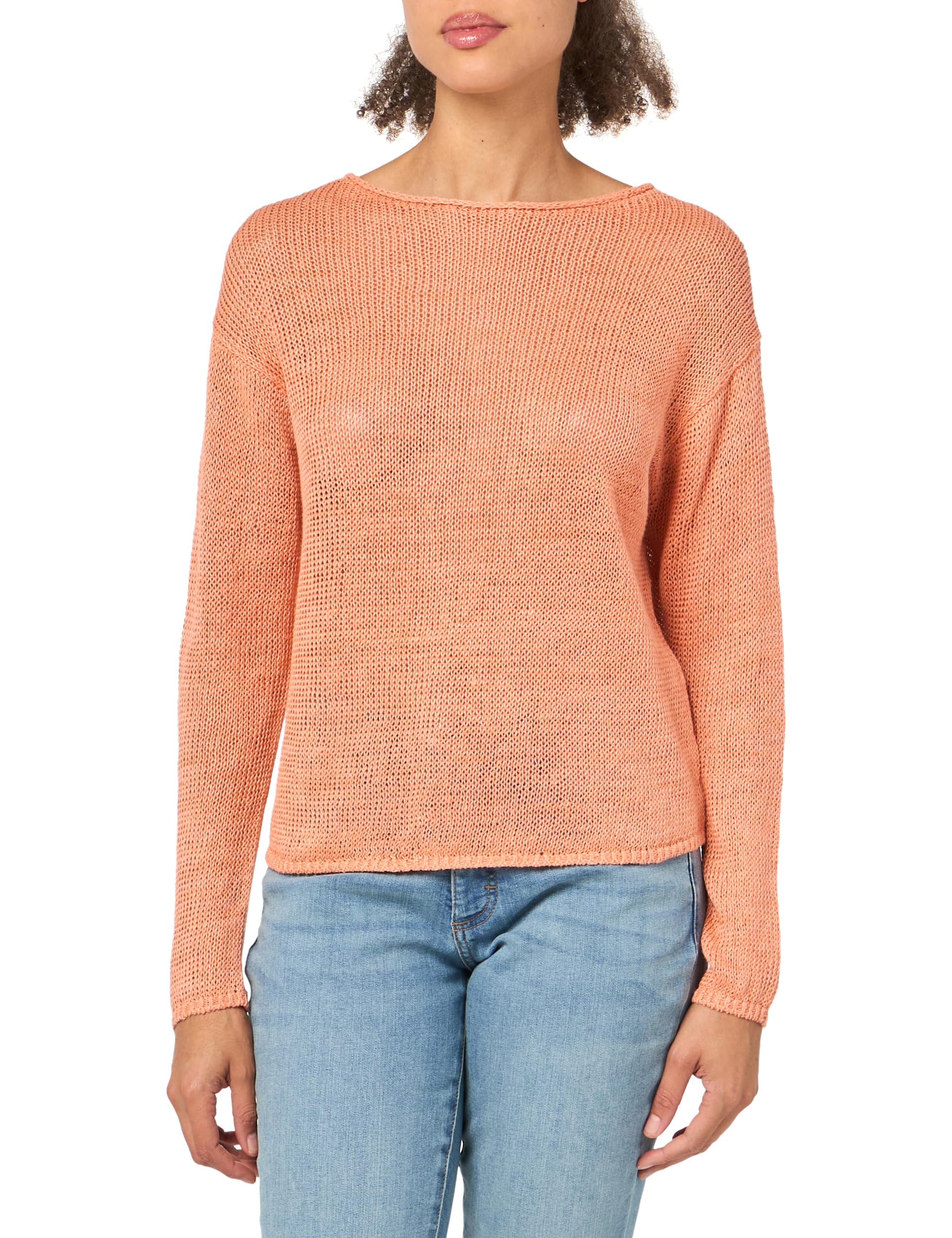 Vince Women's Linen Drop Shoulder Pullover Sweater - Soft & Breathable Linen Blend Top for Casual Wear, Office Outfits & Spring Layering
