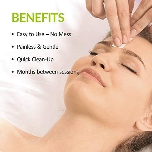 Ghelonadi Ready-to-Use Cold Wax Strips for Eyebrows, Face, Upper Lip & Chin - Hair Removal Waxing Kit for Women & Girls (1 Count) - Perfect for At-Home Salon Smooth Skin Care