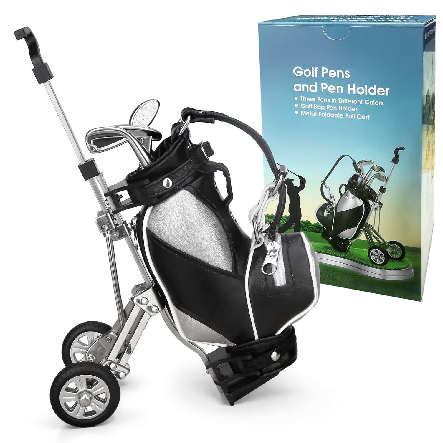 **10L0L Golf Pen Holder - Unique Golf Gifts for Men, Funny Office Desk Decor - Perfect Stocking Stuffers for Golfers, Birthday, Christmas, or Golf Tournament Gifts for Dad, Husband, Boss & Golf Lovers - Ideal for Home, Office & Golf Club Decor**