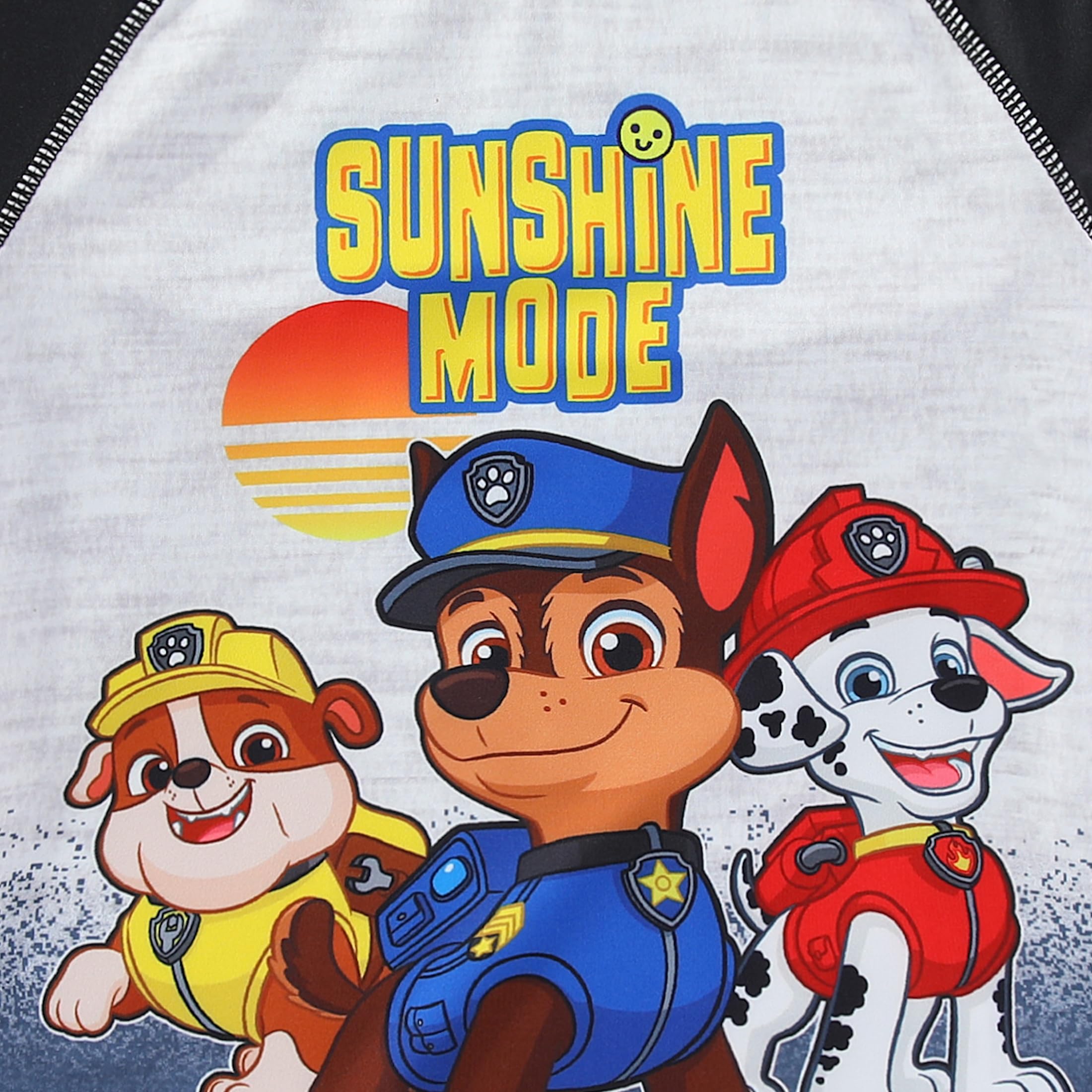 Paw Patrol Nickelodeon Chase Marshall Rubble Boys UPF 50+ Rash Guard & Swim Trunks Set - Toddler & Kids Sun Protection Swimwear for Beach, Pool & Water Play
