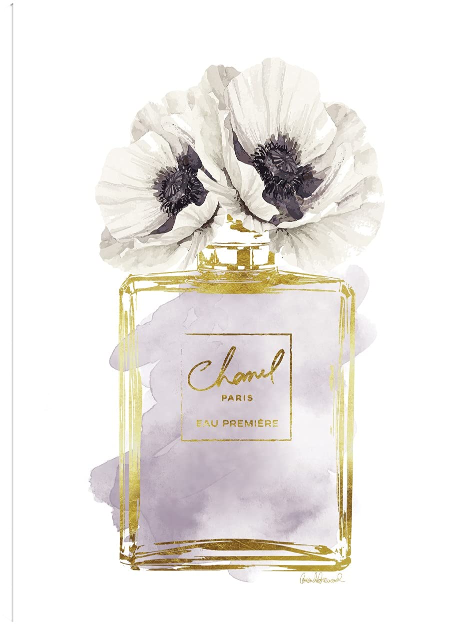 Amanda Greenwood Fine Art Canvas Perfume Bottle Bouquet II - 24x32 Inch Wall Art for Living Room, Bedroom, Office Decor | Floral Painting Ready to Hang | Perfect for Home, Kitchen, Bathroom & Dining Room Wall Decor