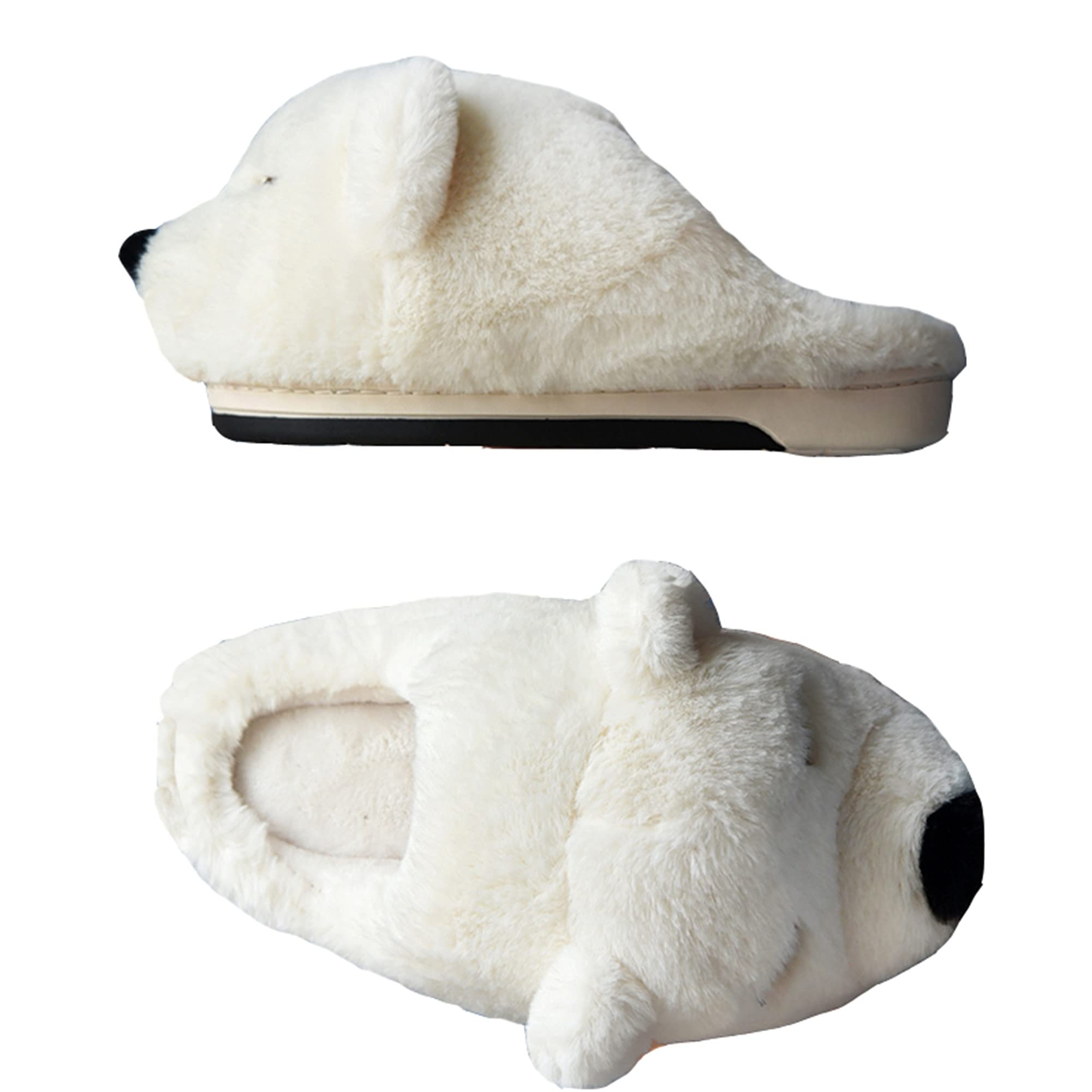 LANFIRE Women's Bear Slippers - Cozy Fuzzy Animal House Shoes, Soft Plush Winter Warm Indoor Slippers with Non-Slip Sole for Home, Lounge & Gift Giving
