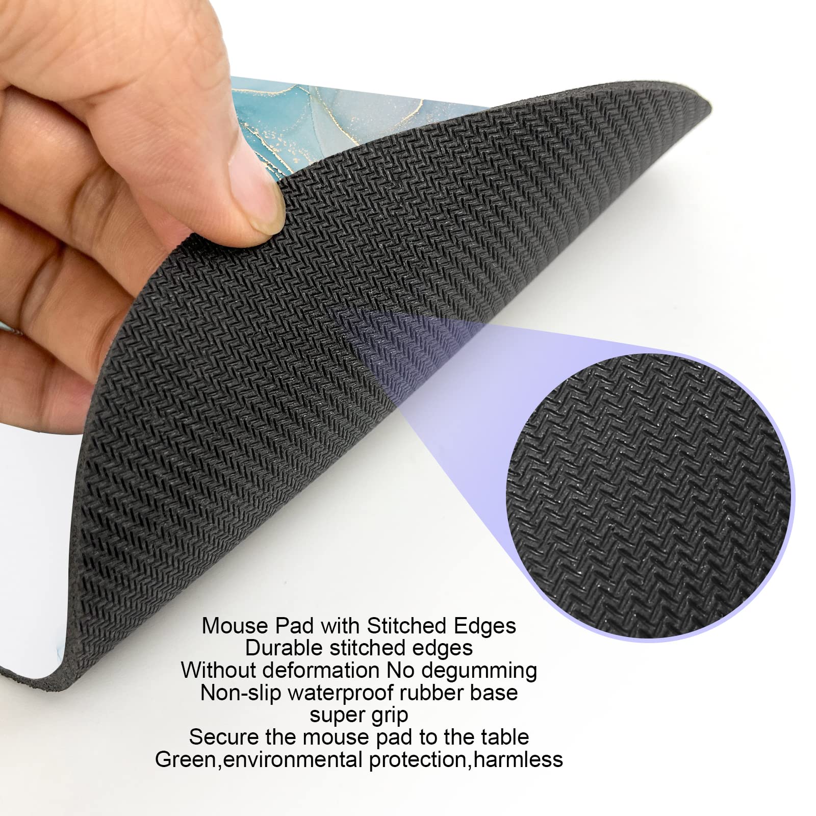 Premium Marble Mouse Pad 6x7 Inches - Non-Slip Mini Desk Mousepad for Laptop, PC & Home Office - Portable Gaming & Work Accessory (Perfect for Office, Gaming Setup & Travel)