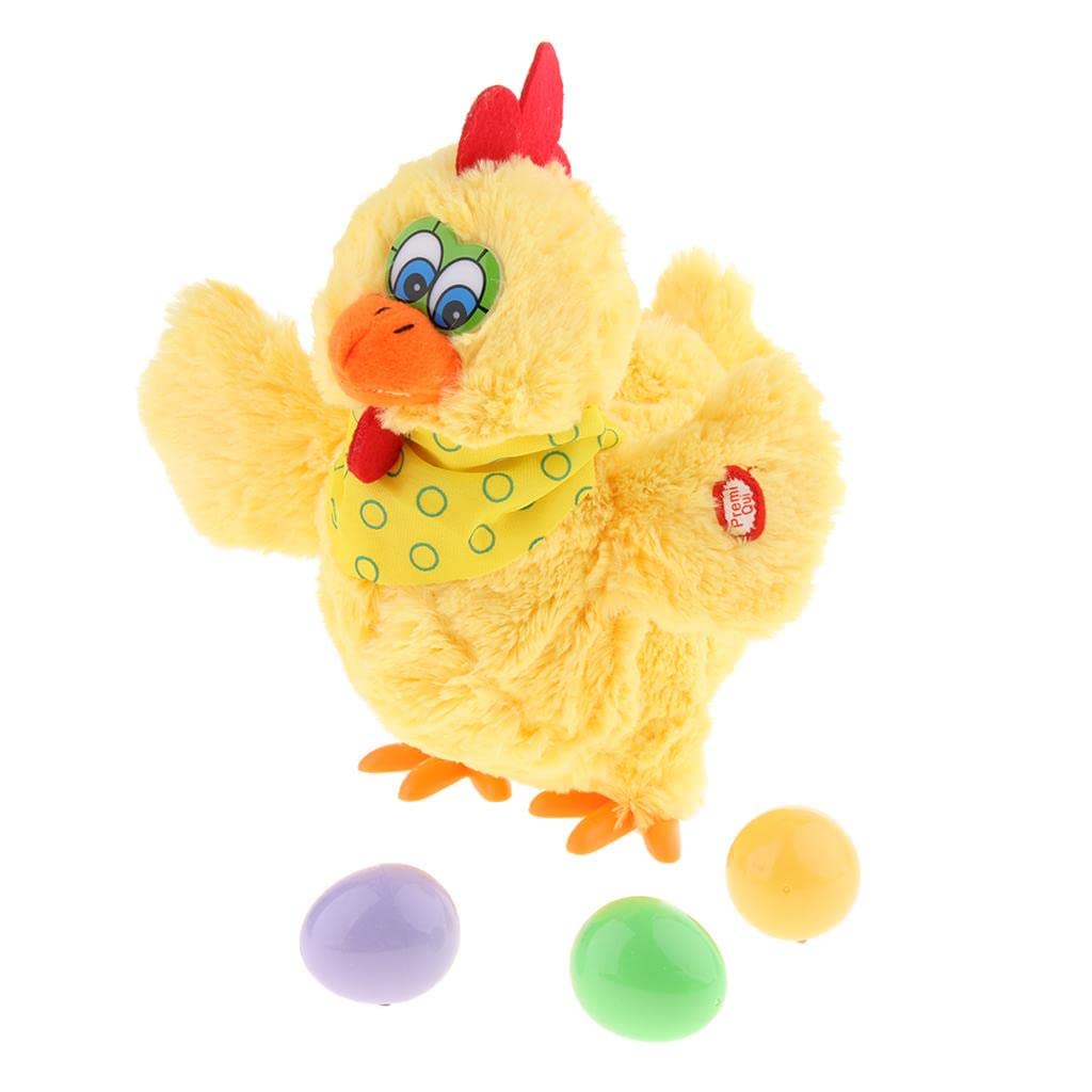 Tongina Crazy Singing Dancing Electric Plush Toy for Kids - Interactive Chicken Egg Laying Hen Toy for Birthday Gifts & Party Entertainment