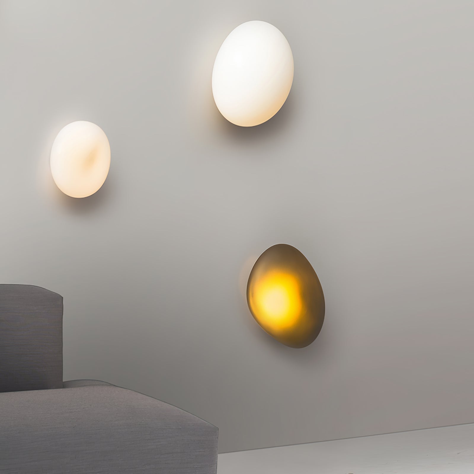 Modern Bubble Glass Wall Lamp - Sleek LED Sconce Lighting for Bedroom, Living Room & Hallway - Energy Efficient Dimmable Ambient Light Fixture