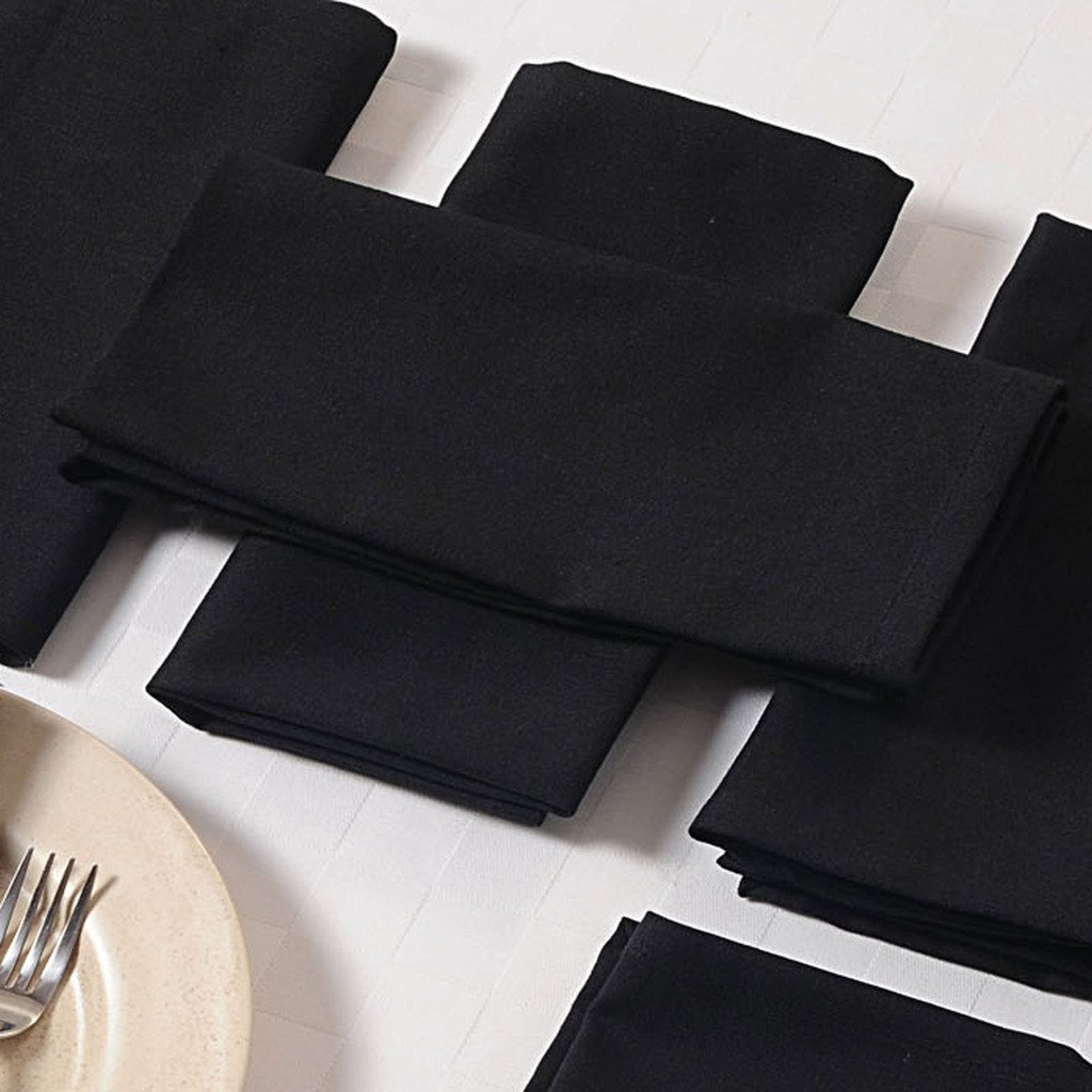 Premium YUGA 100% Cotton Plain Dinner Napkins Set - 6 Pack (19x19 Inches) - Soft & Absorbent Table Linen for Everyday Meals, Dinner Parties & Special Occasions