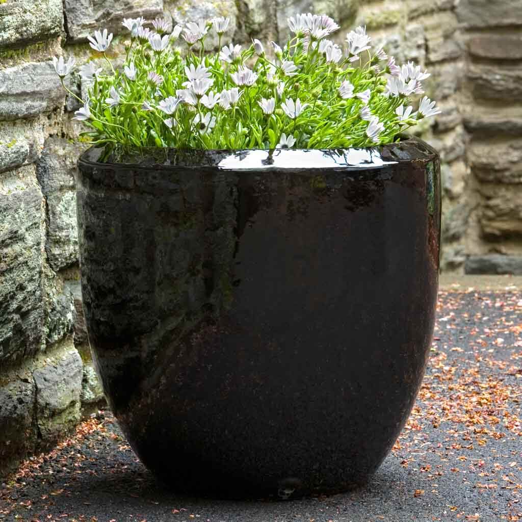 Campania International Timolos Planter Set of 3 - Modern Cola Color Flower Pots for Indoor & Outdoor Decor - Perfect for Home, Garden, and Patio Plant Display