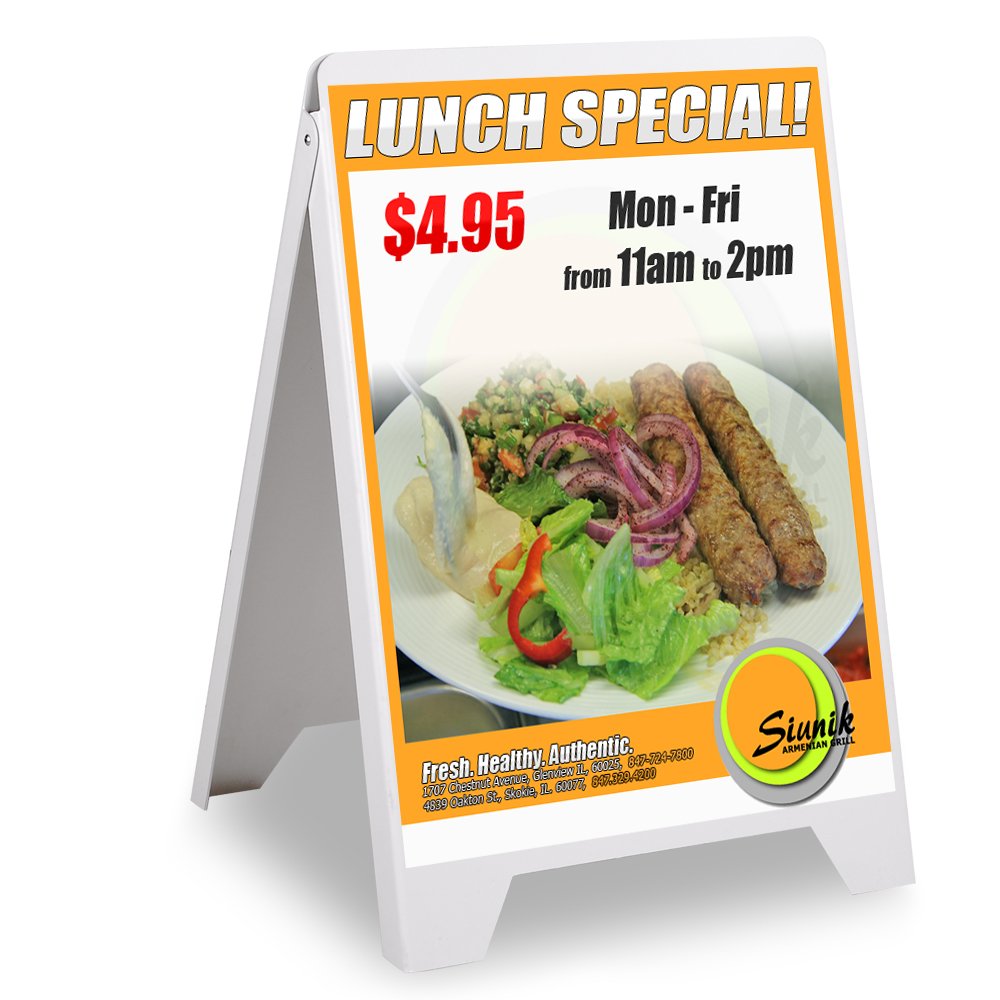 Double-Sided A-Frame Sandwich Sign Board - 19 11/16