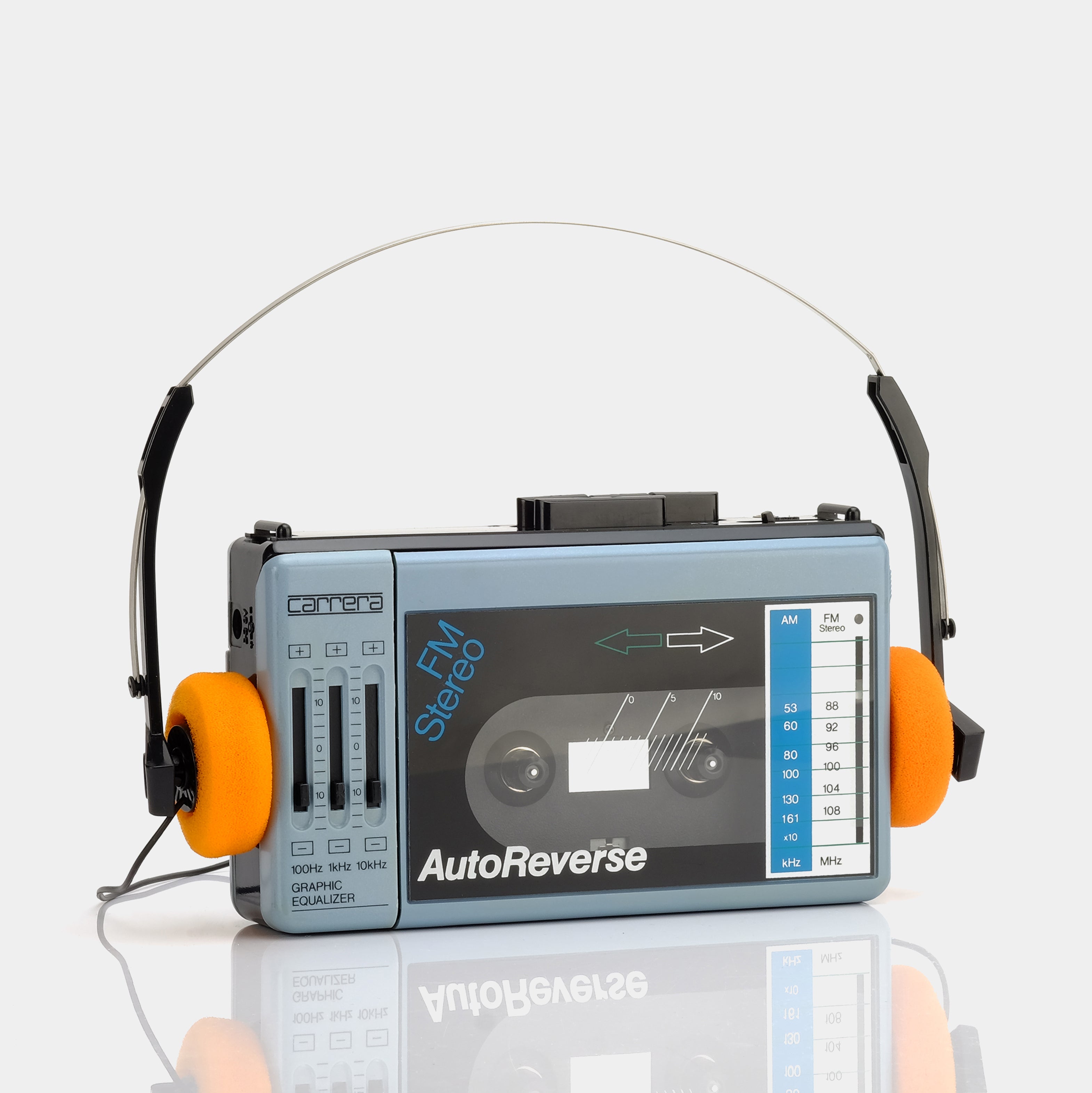 Carrera PX 12 AM/FM Portable Cassette Player with Headphones - Vintage Retro Walkman for Music Lovers, Perfect for Travel, Jogging & Home Listening