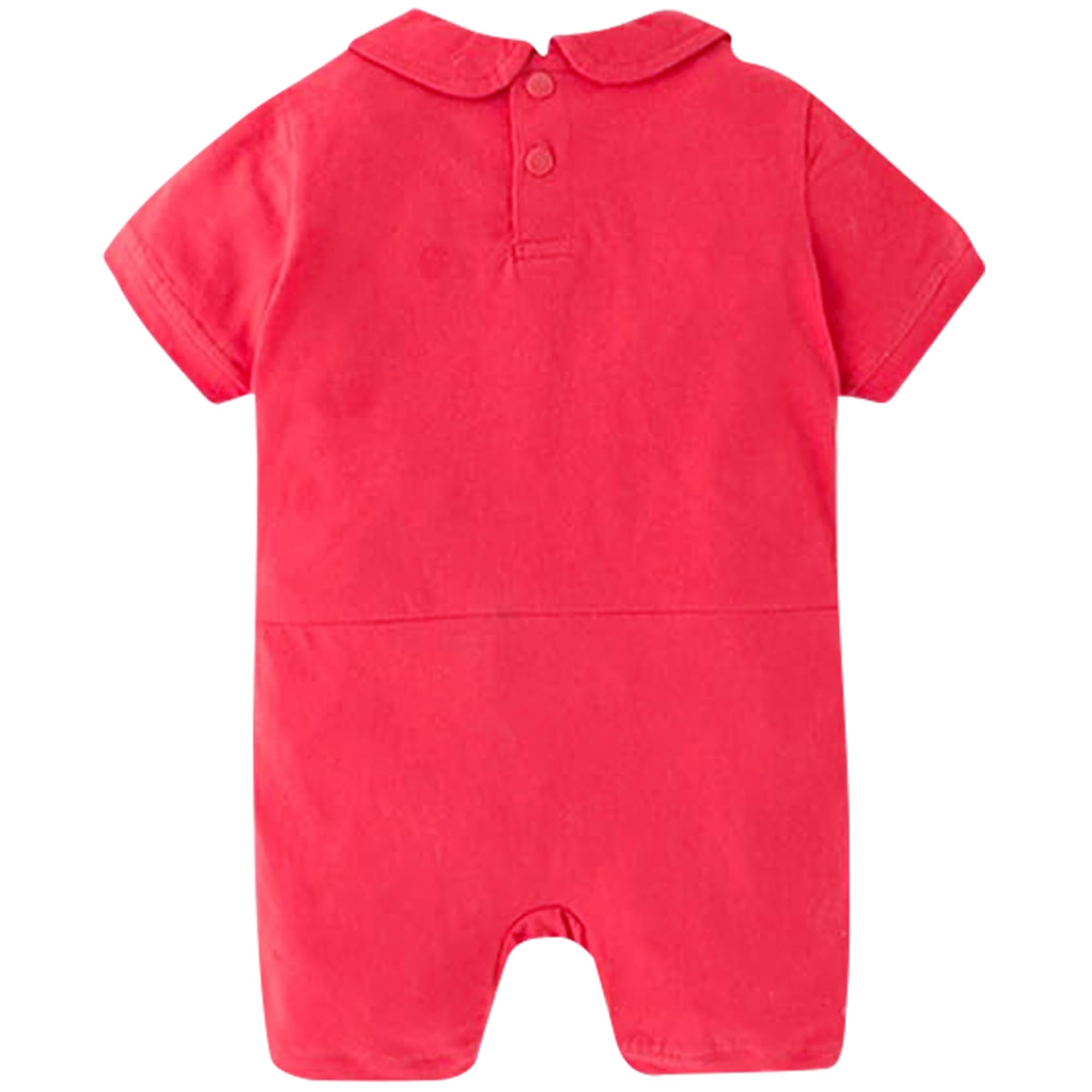 stylesilove Baby Boy Short Sleeve Cotton Romper - Cute Racer Style Outfit for Infant Boys | Perfect for Halloween, Playdates & Photo Shoots