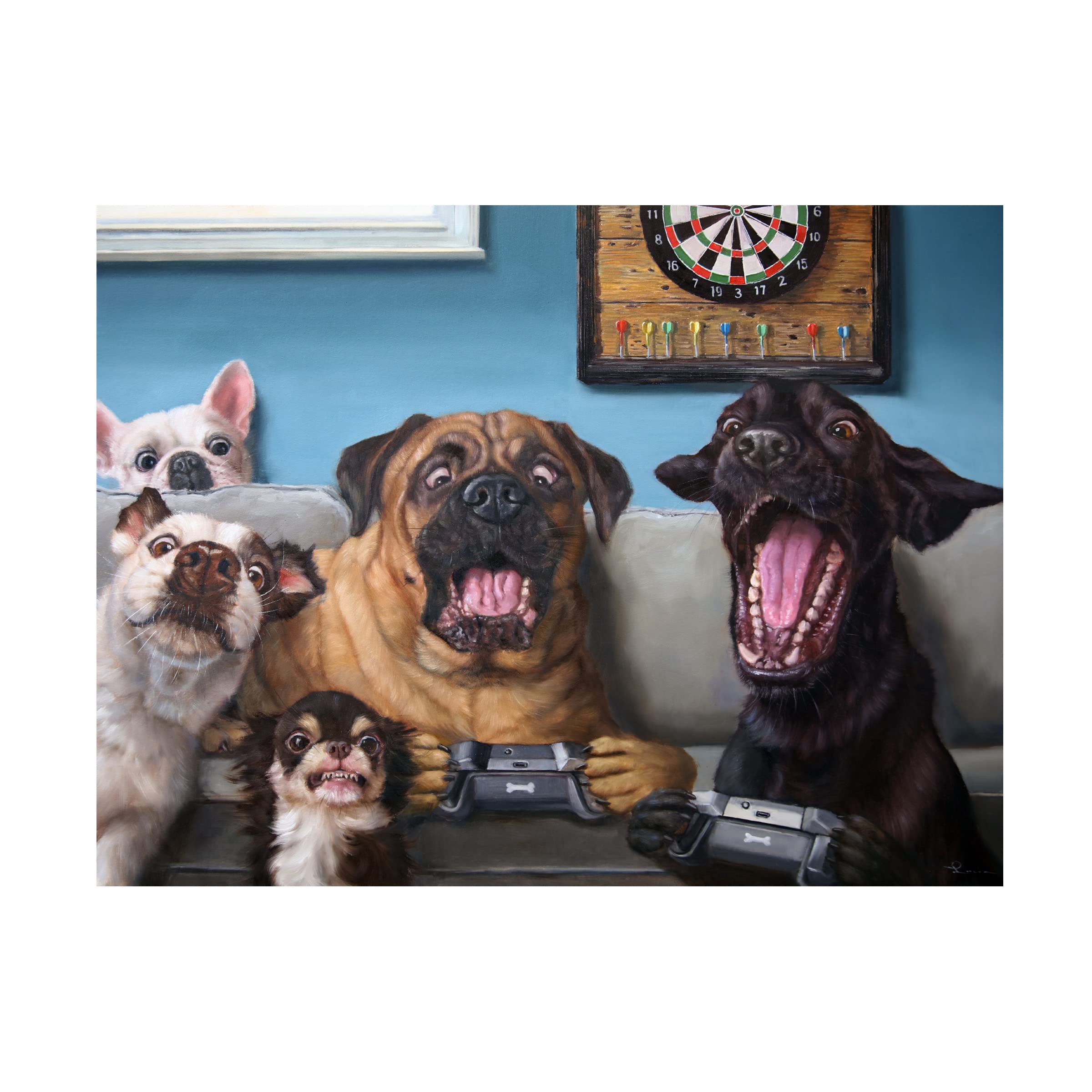 Lucia Heffernan 'Gamers' Canvas Wall Art Print - Modern Pop Culture Gaming Decor for Living Room, Bedroom & Game Room