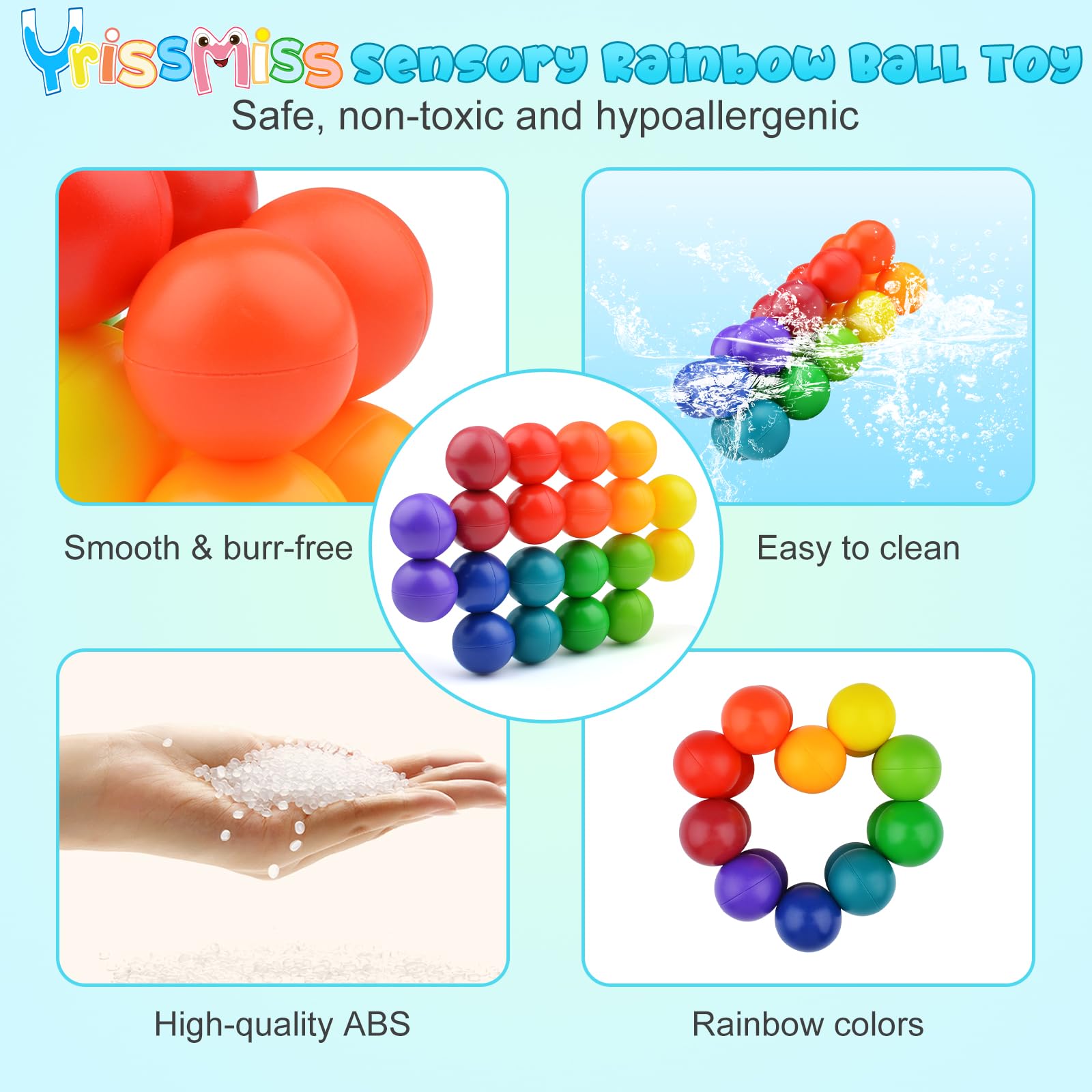 2PCS Autism Sensory Toys for Kids & Adults - Stress Relief Fidget Toys for Children with Autism Ages 3-7, Calming Sensory Toys for Toddlers 3-4 - Perfect Travel Toys, Stocking Stuffers & Birthday Gifts for Kids with Special Needs (Great for Classroom, Therapy & Home Use)
