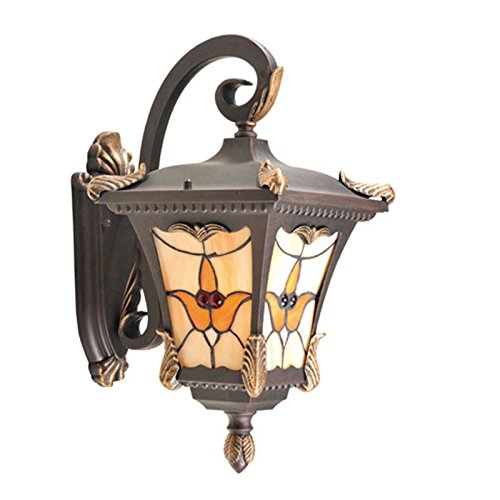 European Villa Garden Waterproof Outdoor Wall Lights - Metal Corridor Wall Lamp Fixtures for Courtyard, Balcony, Patio & Exterior Lighting (Downlight) | Perfect for Landscape, Pathway & Entryway Illumination
