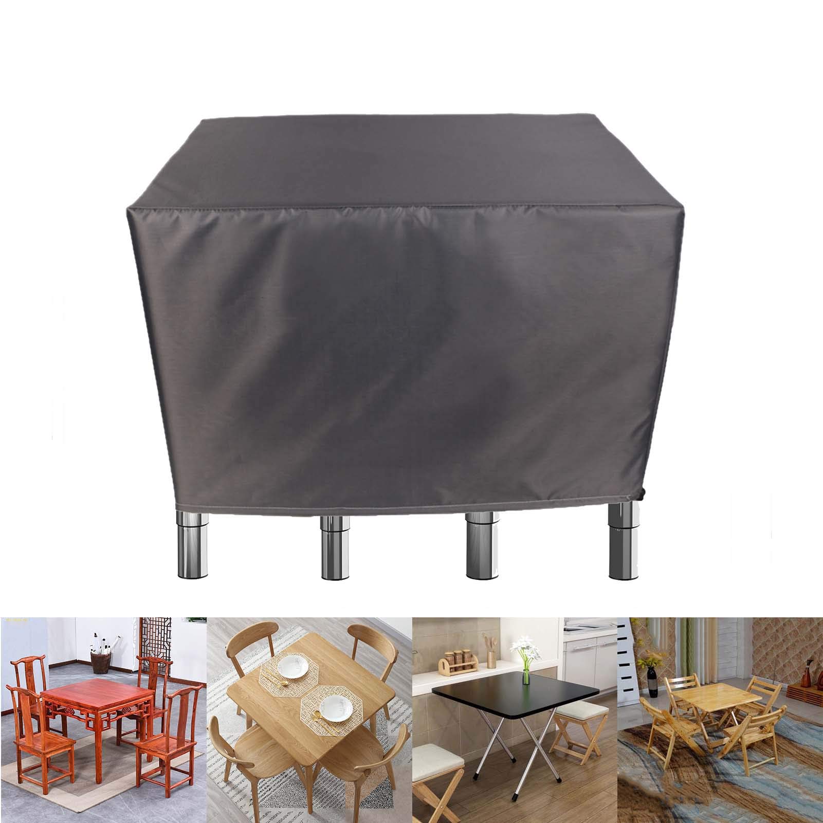 59×59×30 Inch Waterproof Patio Furniture Covers - Heavy Duty Rectangular Outdoor Table & Chair Set Protector for Garden, Dustproof & Windproof - Perfect for Backyard, Deck, and Poolside Furniture Protection