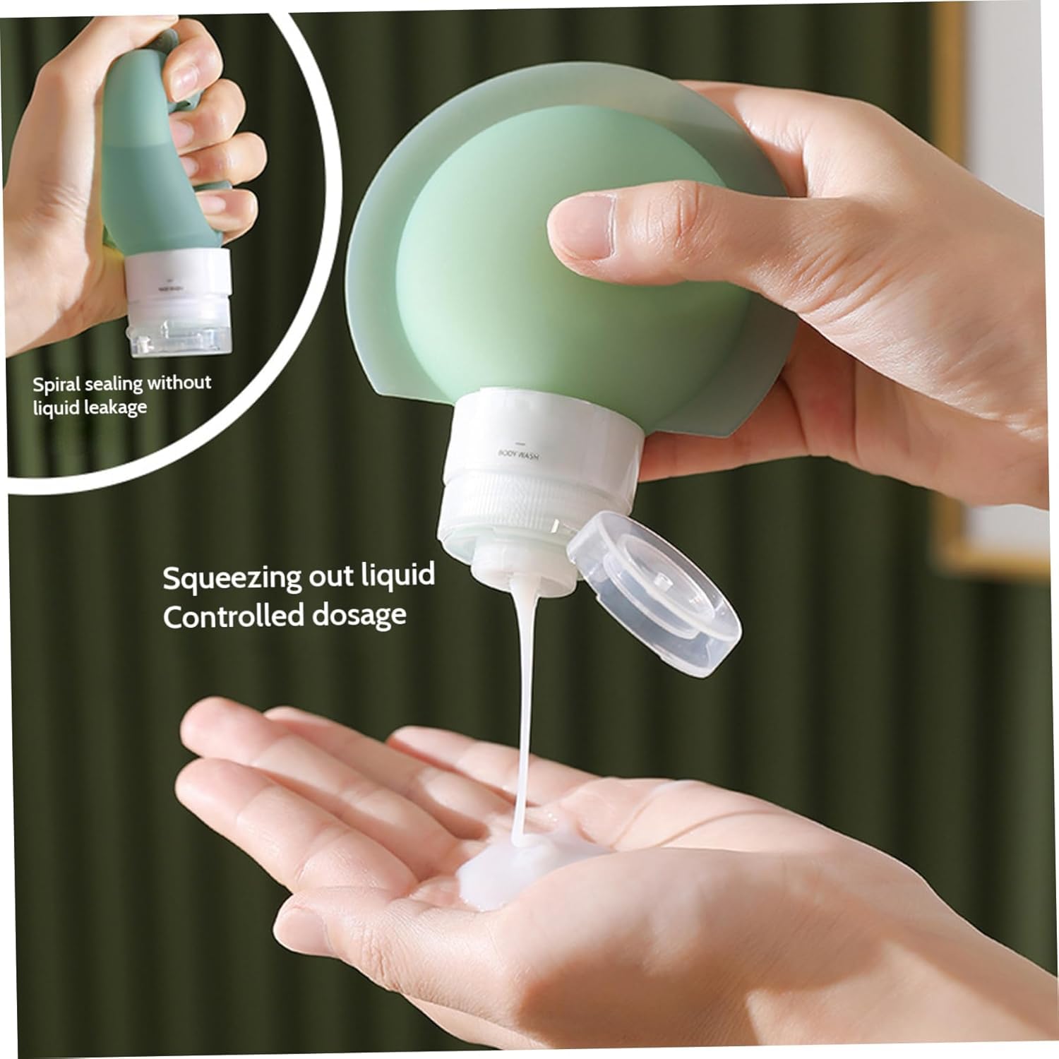 3 Pack TSA Approved Travel Bottles (60ML) - Leak Proof Refillable Toiletry Containers for Shampoo & Conditioner | BPA Free Travel Accessories with Toiletry Bag | Perfect for Airplane Carry-on, Gym & Vacation Essentials