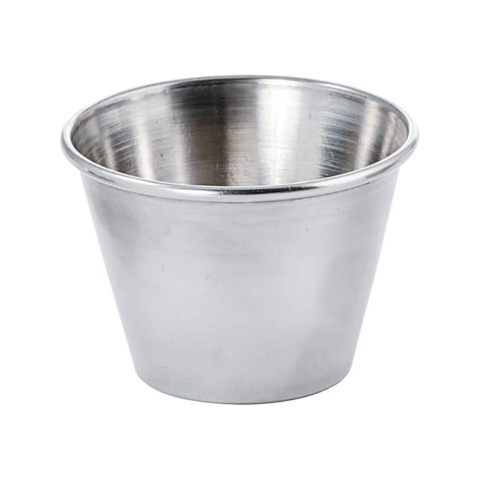 Winco 2.5 Oz Stainless Steel Sauce Cups - 12 Pack / Case - Perfect for Restaurants, Catering & Home Kitchen Use