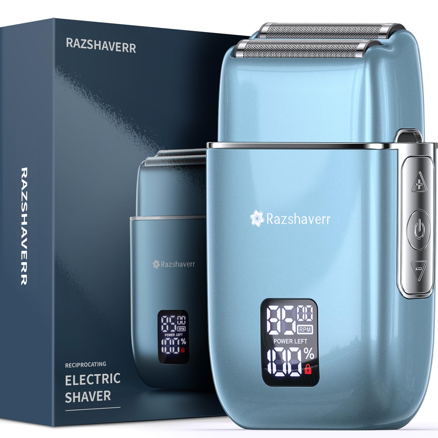 Upgraded Electric Razor for Men - 3-Speed Foil Shaver with Double Floating Blades, IPX7 Waterproof Wet/Dry Use, LED Display & USB Rechargeable - Perfect for Travel, Gym & Daily Shaving