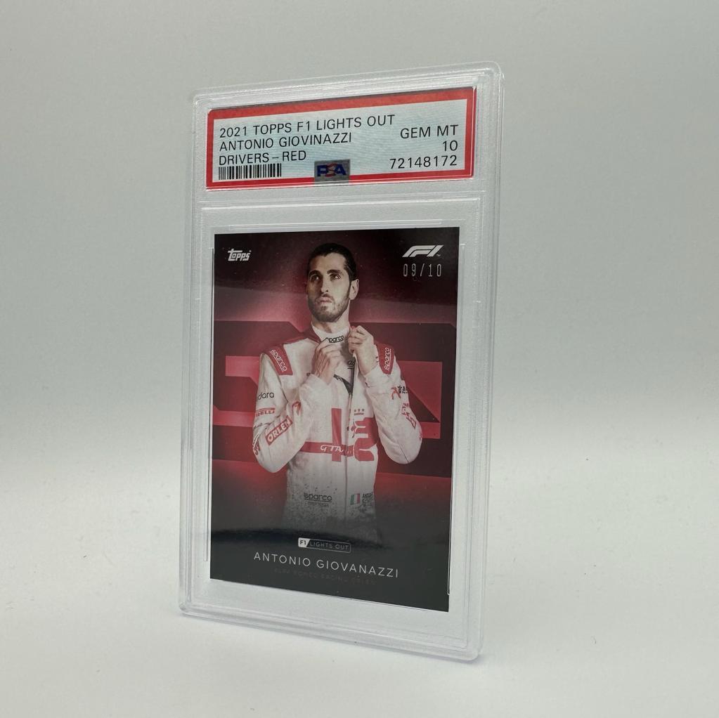 PSA 10 Graded 2009/10 Antonio Giovinazzi Red Parallel F1 Racing Card - Perfect for Collectors, Investors & Formula 1 Fans