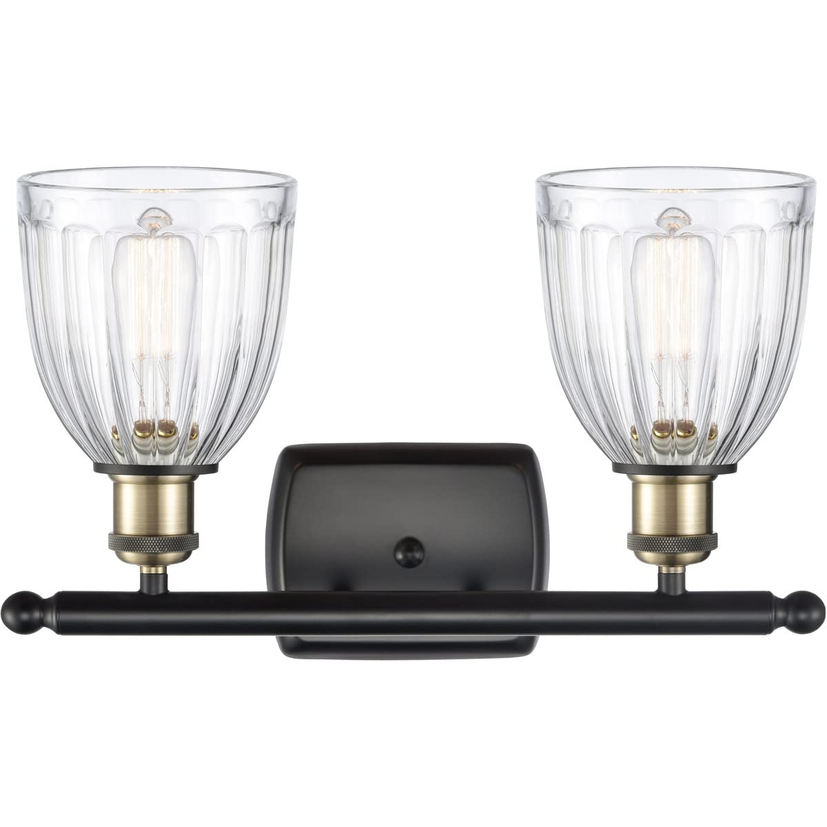 Innovations Lighting 516-2W-BAB-G442-LED Brookfield 2-Light Bathroom Vanity Light - Modern LED Wall Sconce for Bathroom Mirror Lighting - Ballston Collection (Brushed Gold Finish) - Perfect for Master Bath, Powder Room & Spa Decor