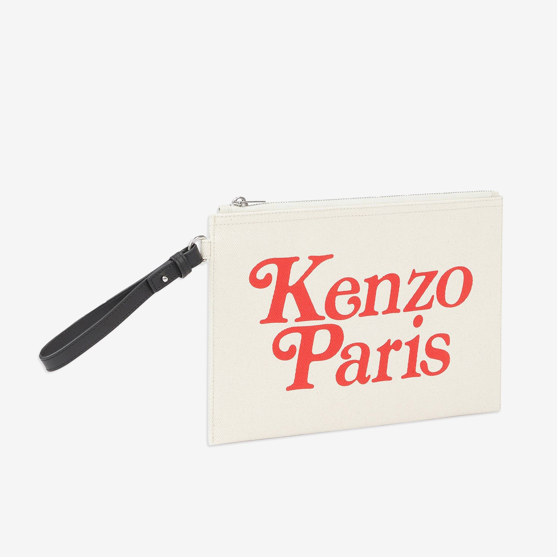 KENZO UTILITY Large Canvas Pouch in Ecru - Stylish & Spacious Storage Bag for Travel, Gym, or Everyday Essentials