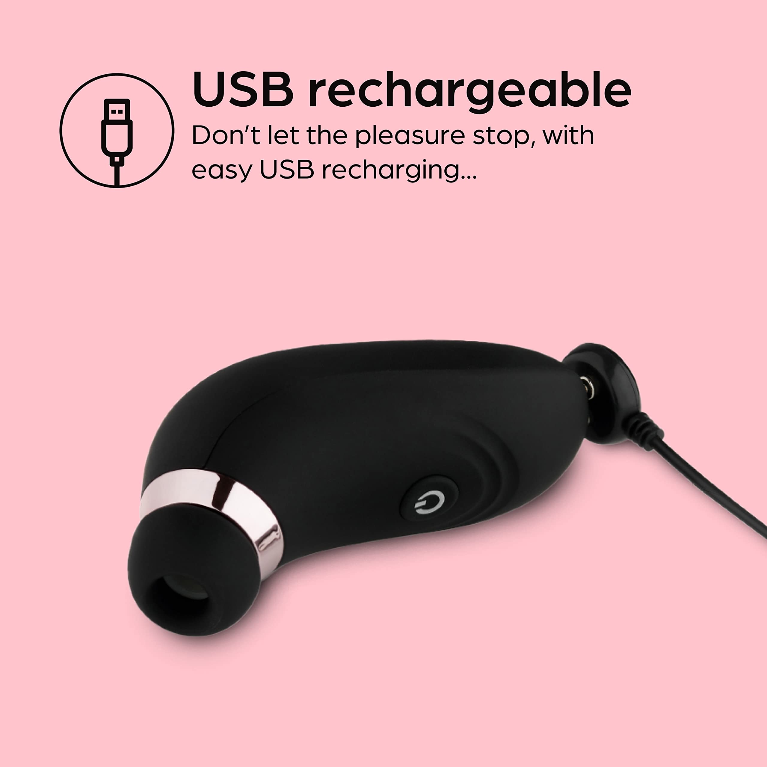 Premium Clitoral Suction Stimulator & Vibrator for Women - Black | Powerful G-Spot & Clit Massager | Enhance Intimacy & Solo Pleasure | Waterproof & Rechargeable Adult Toy