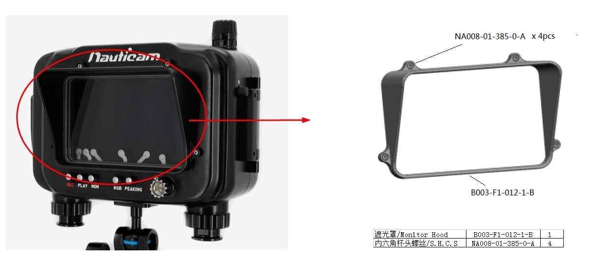Ninja V Monitor Hood - Durable Camera Housing for Outdoor & Studio Photography - Perfect for Vlogging, Filmmaking, and Professional Shoots