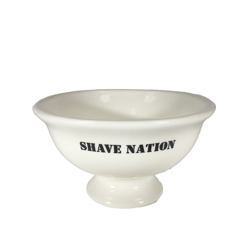 Shave Nation Premium Ceramic Shaving Lather Bowl for Men - Custom Shaving Bowl for Thick Lather & Smooth Shave - Perfect for Wet Shaving & Barber Shop Use