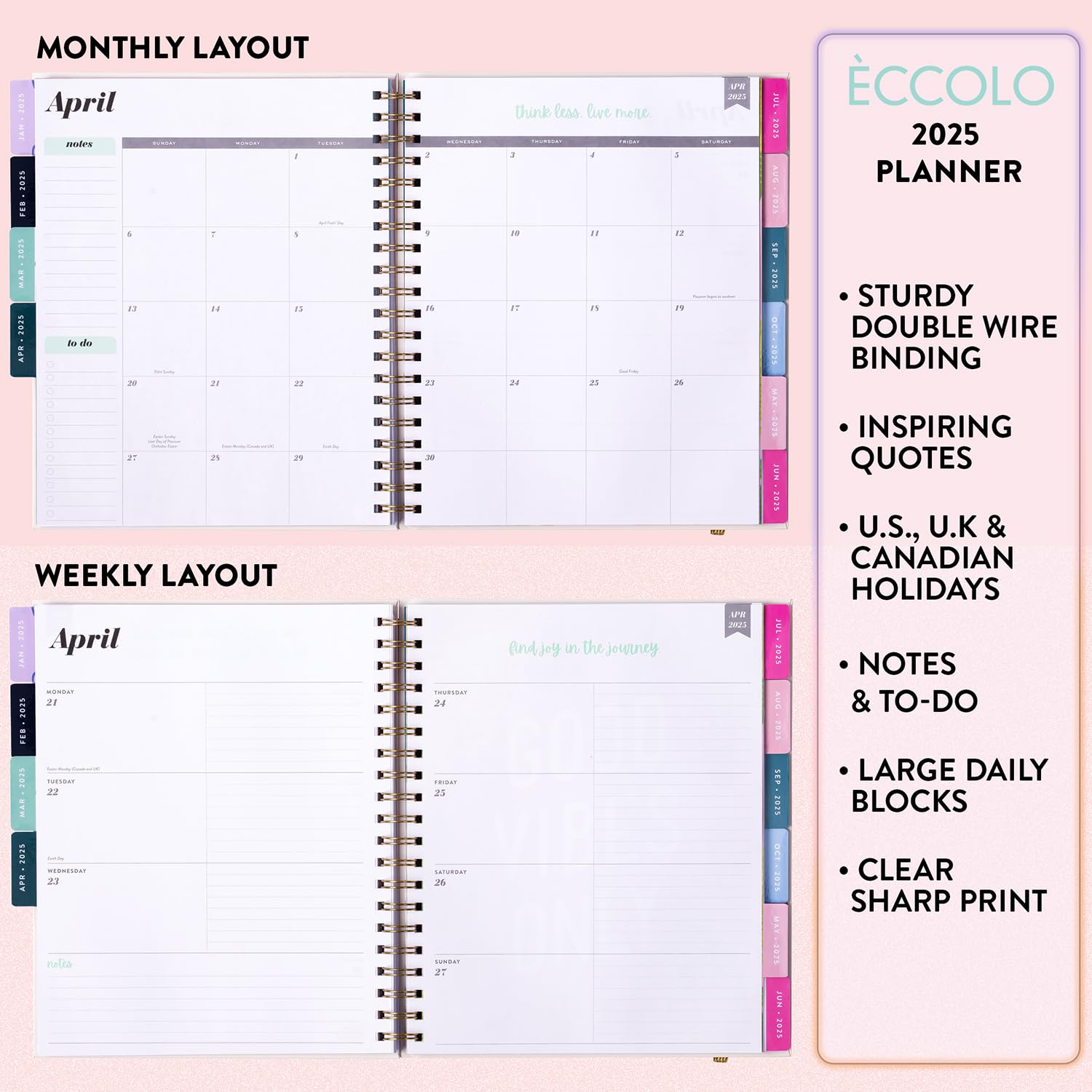 2025 Eccolo Extra Large Spiral Planner - 9