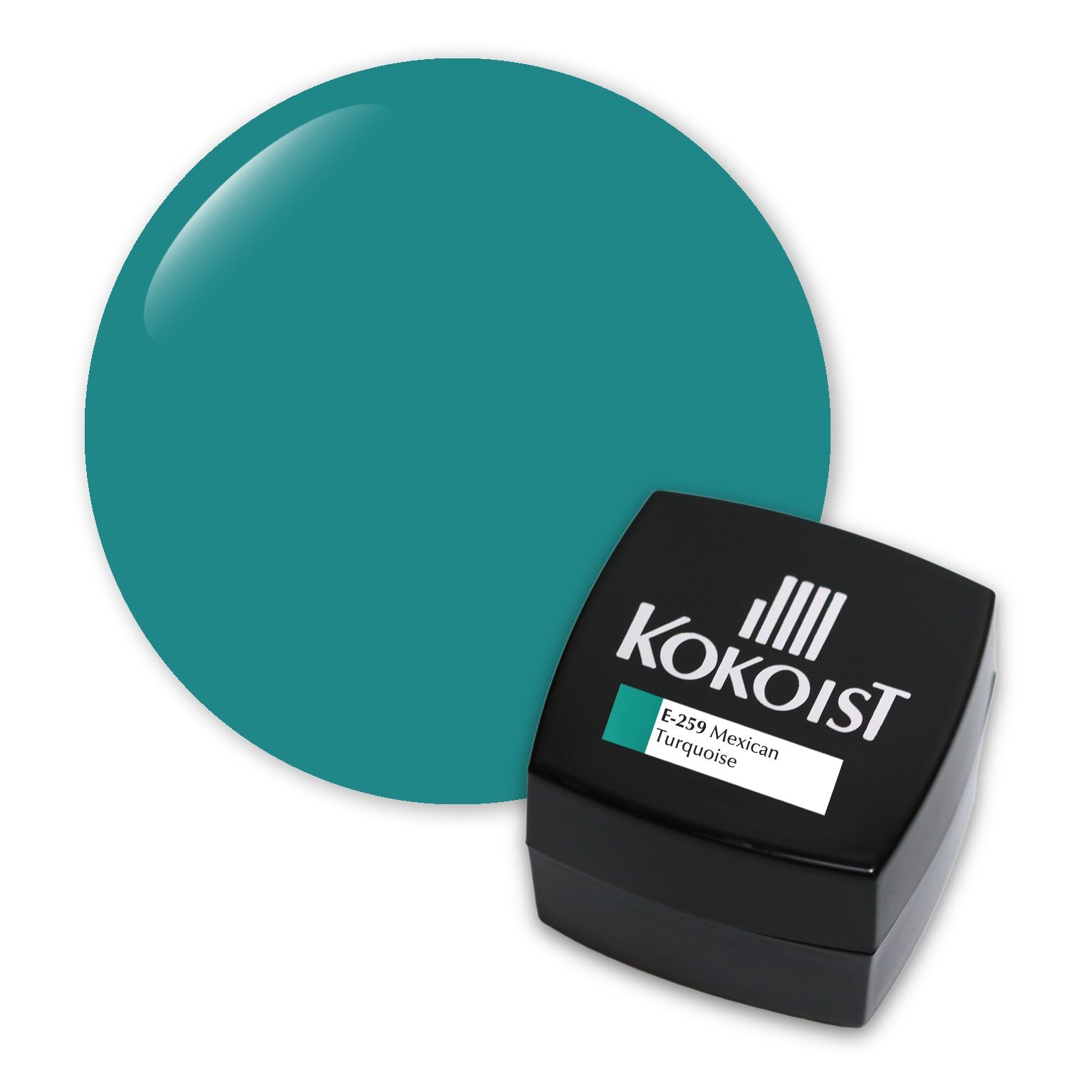 Kokoist E 259 Mexican Turquoise Nail Gel Polish - Long-Lasting & Vibrant Color for Professional Nail Art & Salon Use - Perfect for Manicures, Pedicures & DIY Nail Designs at Home