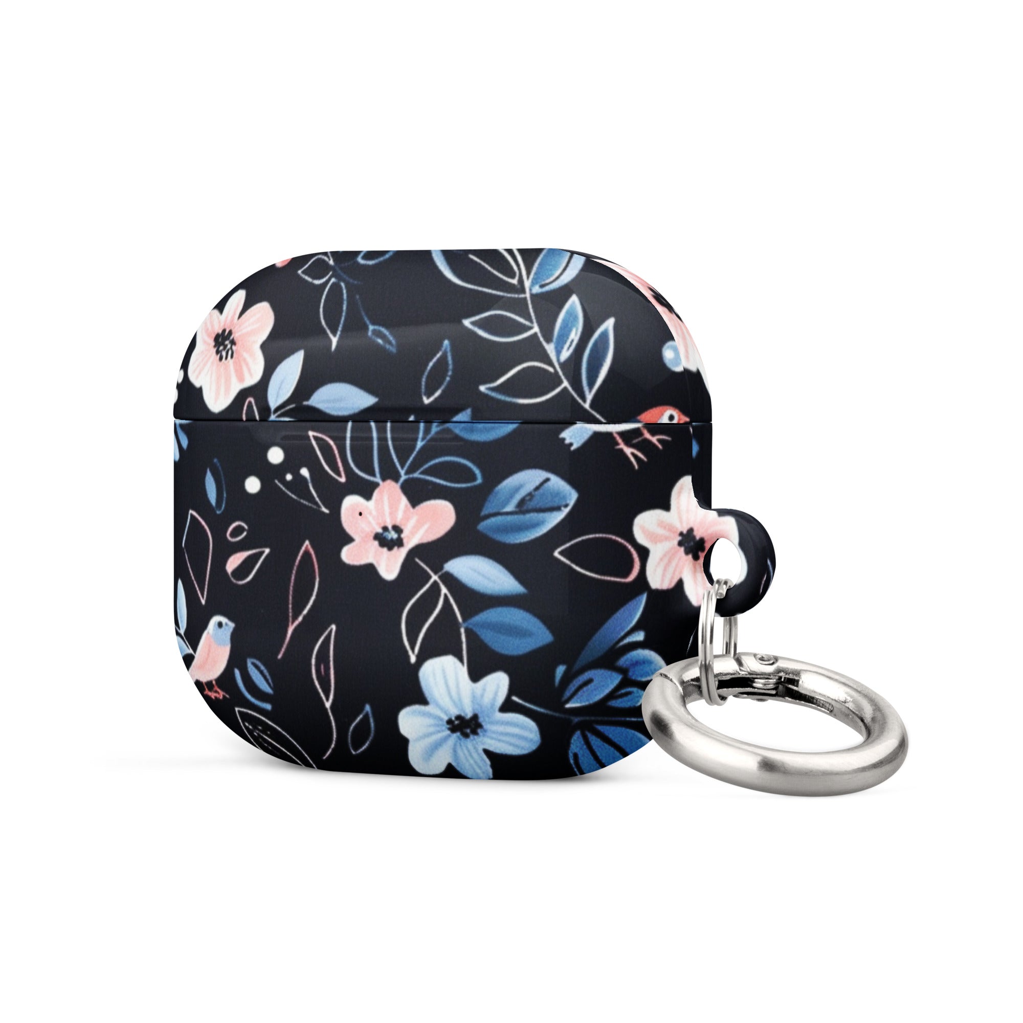 Blue Flowers AirPods Case - Cute Floral Design Protective Cover for AirPods 1/2/3/Pro - Perfect for Women, Girls, Spring & Summer Style Accessories