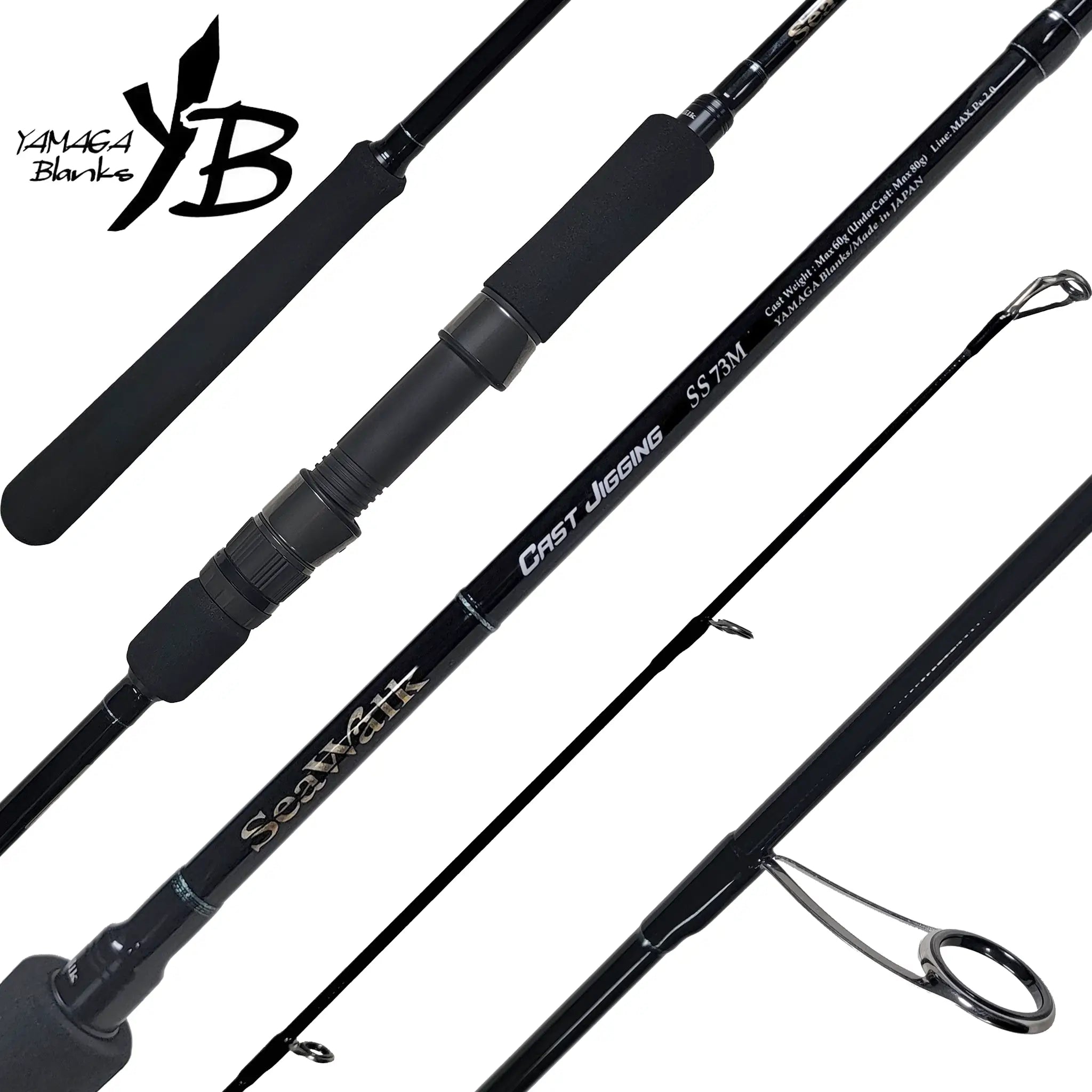Yamaga Blanks SeaWalk Cast Jigging Swim & Skip Fishing Rods - Saltwater & Freshwater Jigging, Surf Casting for Bass, Tuna, and Offshore Fishing