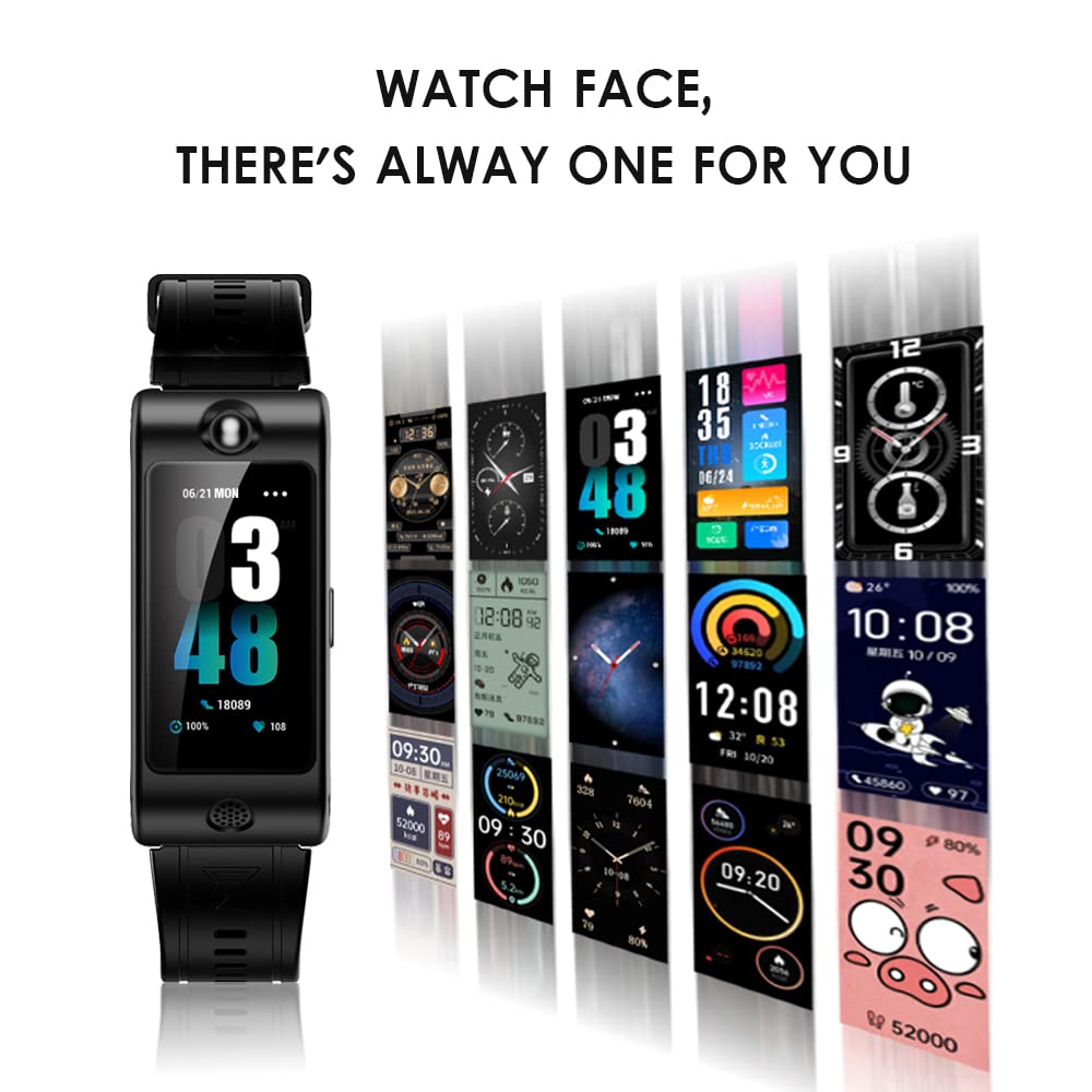Smart Watch with Breathalyzer - Professional-Grade Alcohol Tester & Fitness Tracker | AMOLED Display, Forehead Thermometer | Perfect for Nightlife, Workplace Safety & Health Monitoring