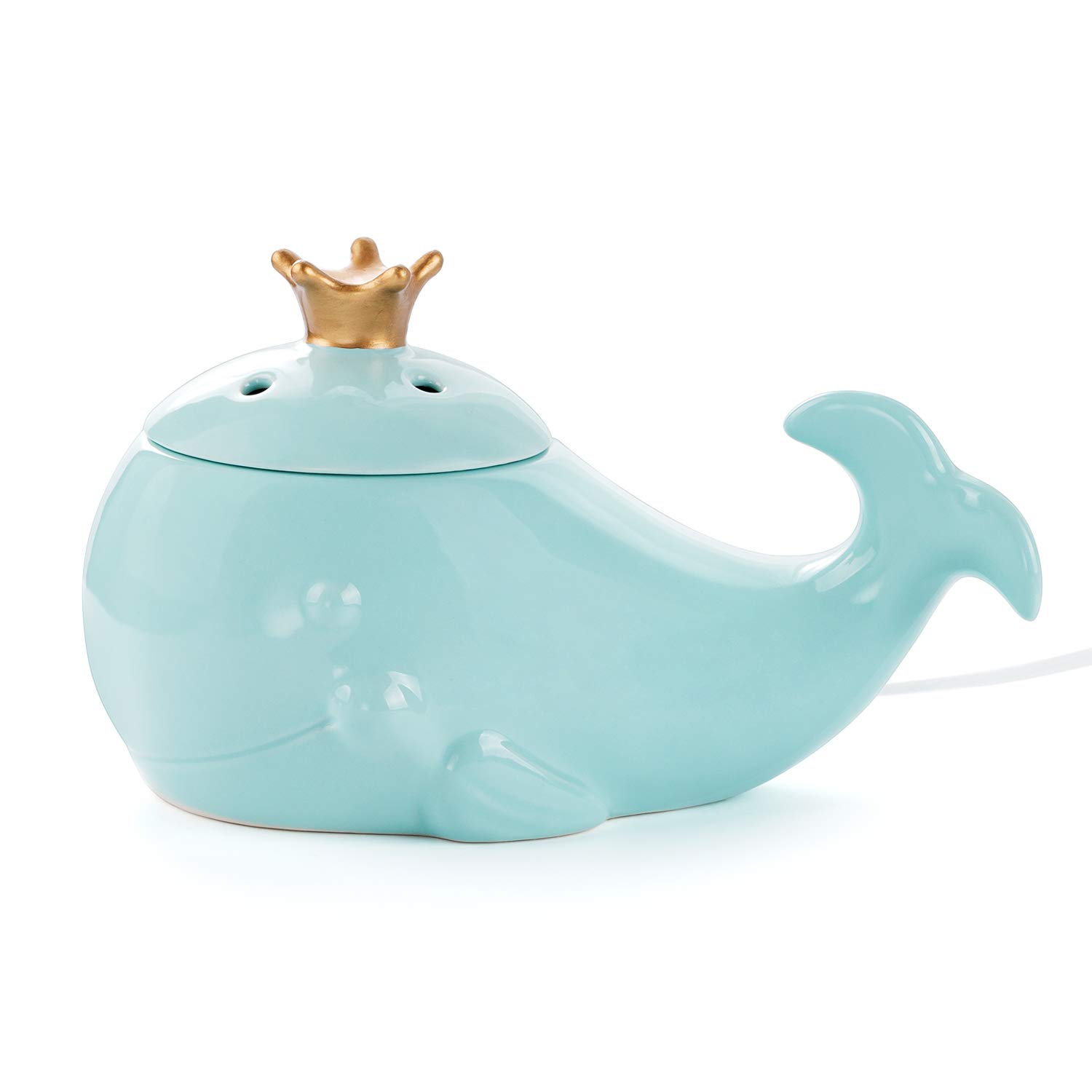 STAR MOON Electric Wax Melt Warmer - Ceramic Candle Melter Burner for Scented Wax & Scentsy Wax Cubes, Flameless, Smoke-Free, No Soot - Blue Whale Design for Home, Office, Spa & Aromatherapy Relaxation