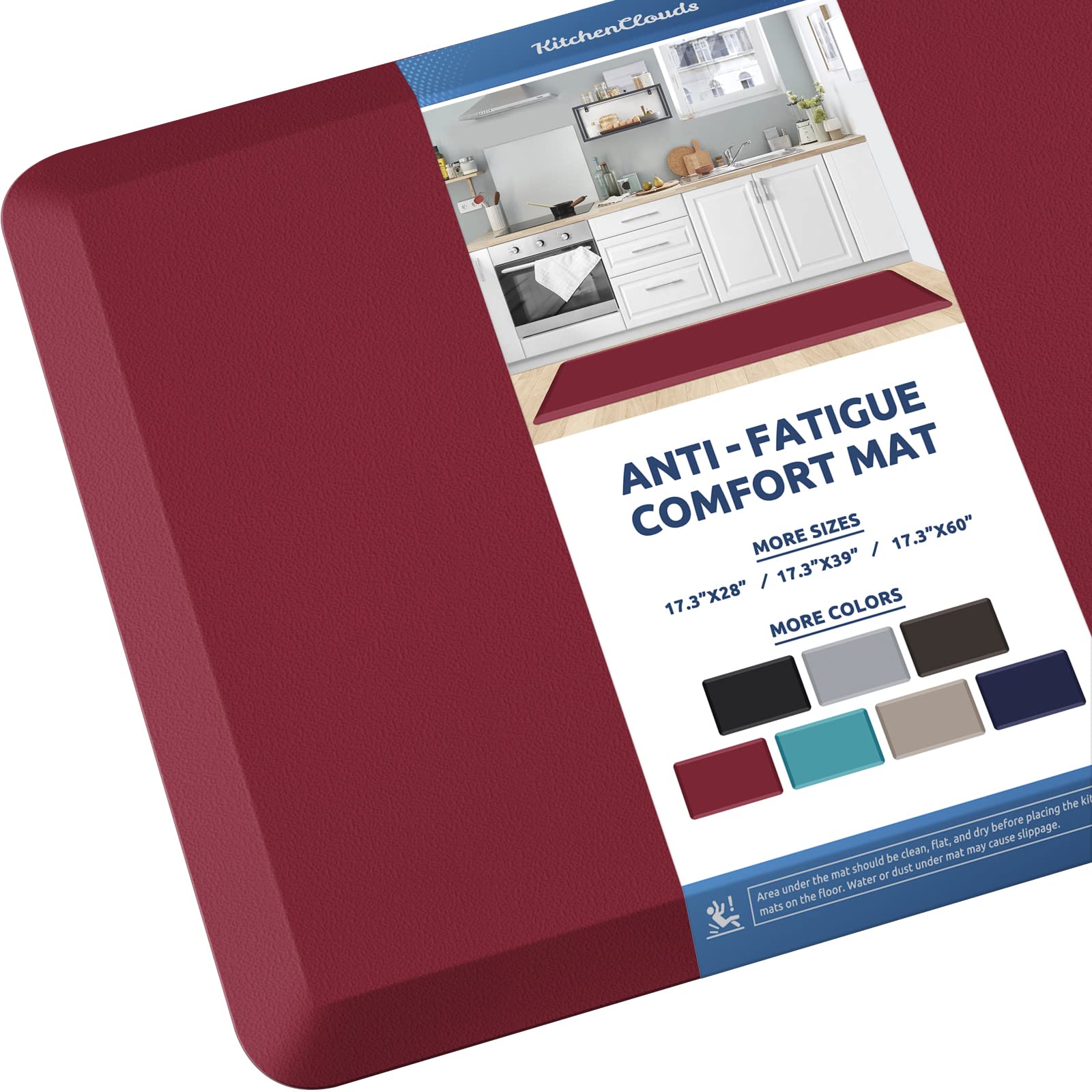 **KitchenClouds Anti-Fatigue Kitchen Mat - 17.3