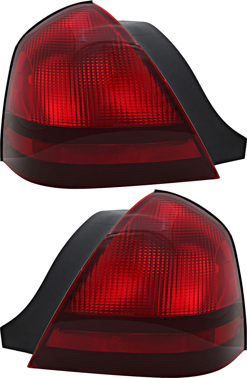 Mercury Grand Marquis Tail Lights Replacement Pair - Compatible with 2003-2011 Models (Driver & Passenger Side) - Perfect for Night Driving & Enhanced Vehicle Safety