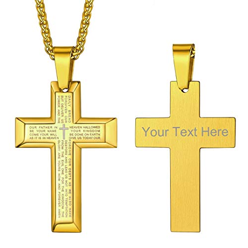 Personalized-Scripture Cross-Gold