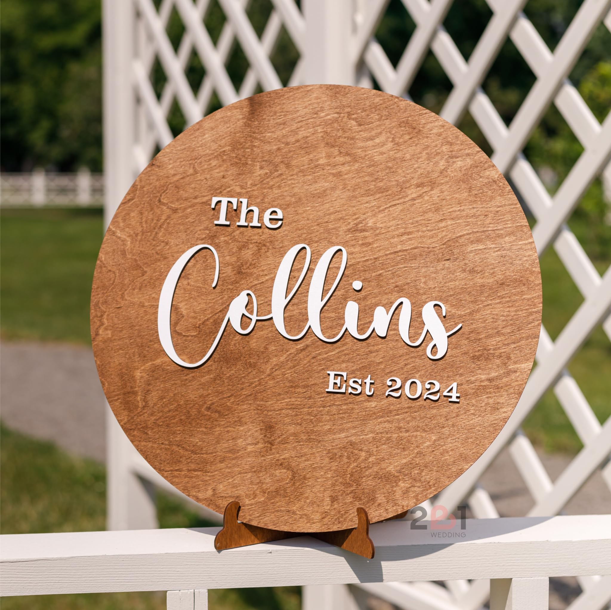 Personalized Wood Circle Wedding Guest Book Alternative - Rustic Wedding Sign for Reception & Ceremony Decor - Unique Bridal Shower Guest Book Sign (Perfect for Outdoor Weddings & Rustic-Themed Events)