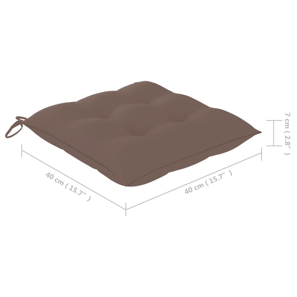 Premium Indoor/Outdoor Chair Cushions Set of 4 - Waterproof Garden Swing Seat Cushions & Recliner Replacement Pads for Patio Furniture - 15.7x15.7x2.8 Inches Taupe Fabric - Perfect for Backyard, Deck, Poolside & Sunroom Relaxation