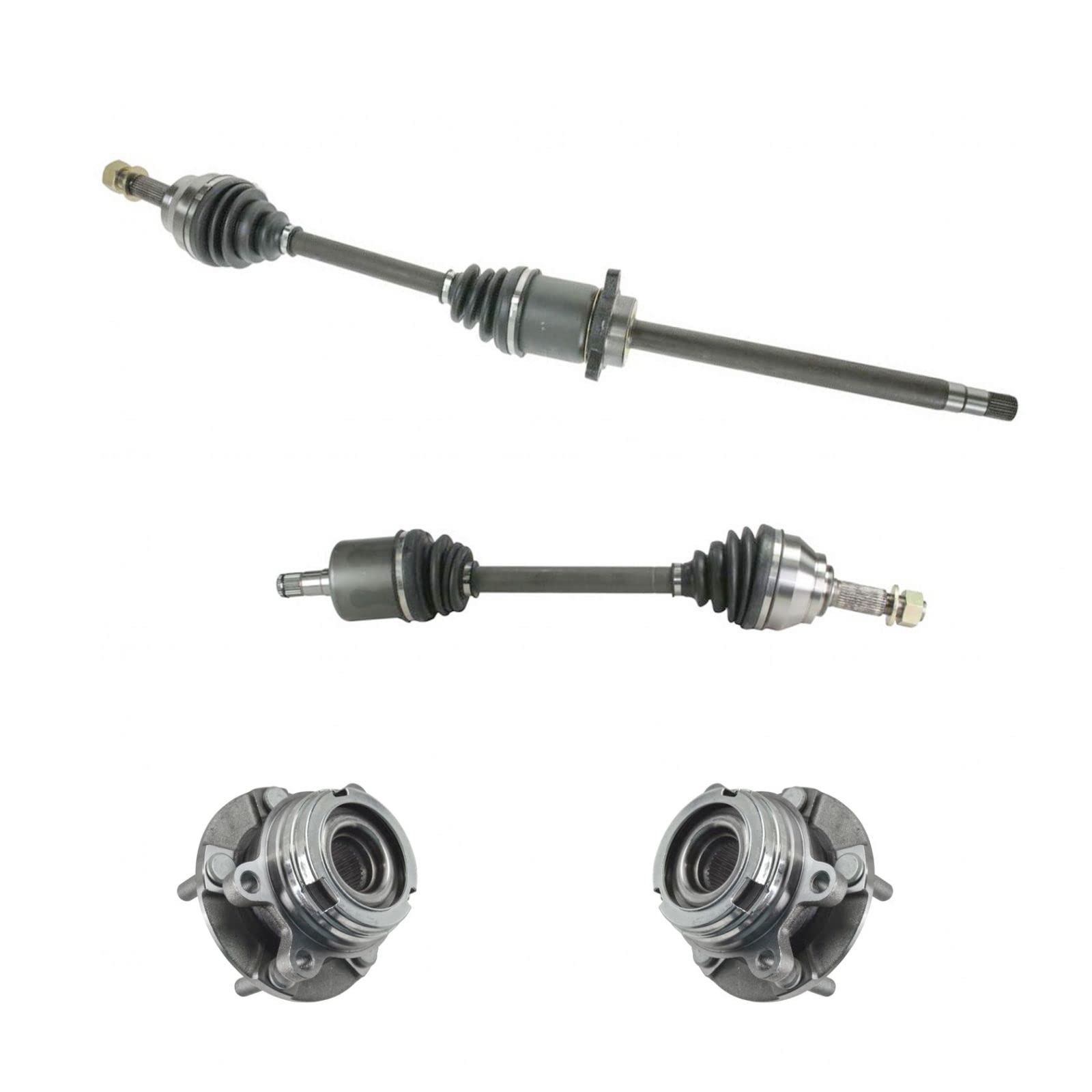 2004-2009 Nissan Quest Front Drivetrain Kit - CV Axle Shaft & Wheel Hub Bearing Assembly Replacement Parts | Perfect for Smooth Ride & Off-Road Adventures