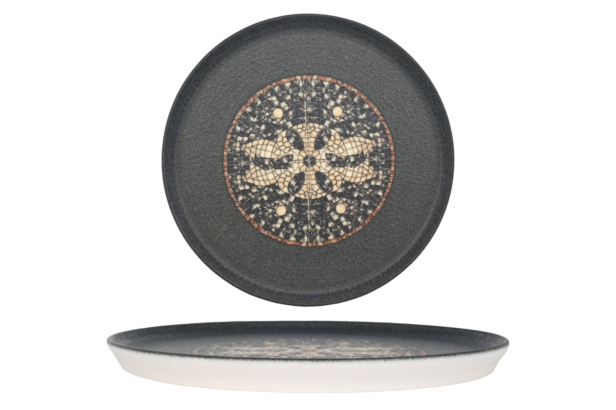 Mesopotamia Dessert Plate 22cm - Elegant Ceramic Serving Dish for Cakes, Pastries & Appetizers - Perfect for Dinner Parties, Tea Time & Home Decor