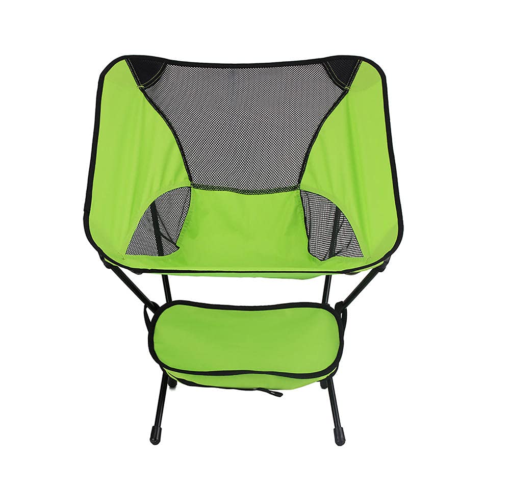 Premium Foldable Camping Chair - Lightweight Portable Oversized Beach Chair with Carry Bag for Outdoor, Picnic, Hiking & Backpacking | Perfect for Beach, Lawn, Camping & Tailgating | Durable & Comfortable Green Design
