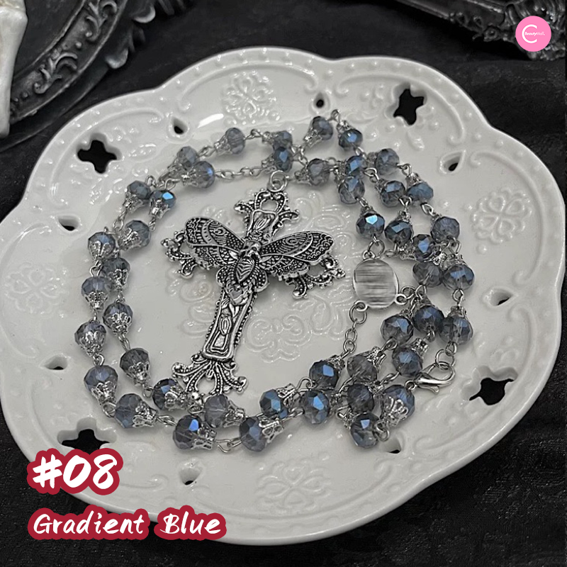 Gothic Dark Punk Cross Pendant Necklace for Women & Men - Stainless Steel Gothic Jewelry - Perfect for Halloween, Cosplay, and Alternative Fashion