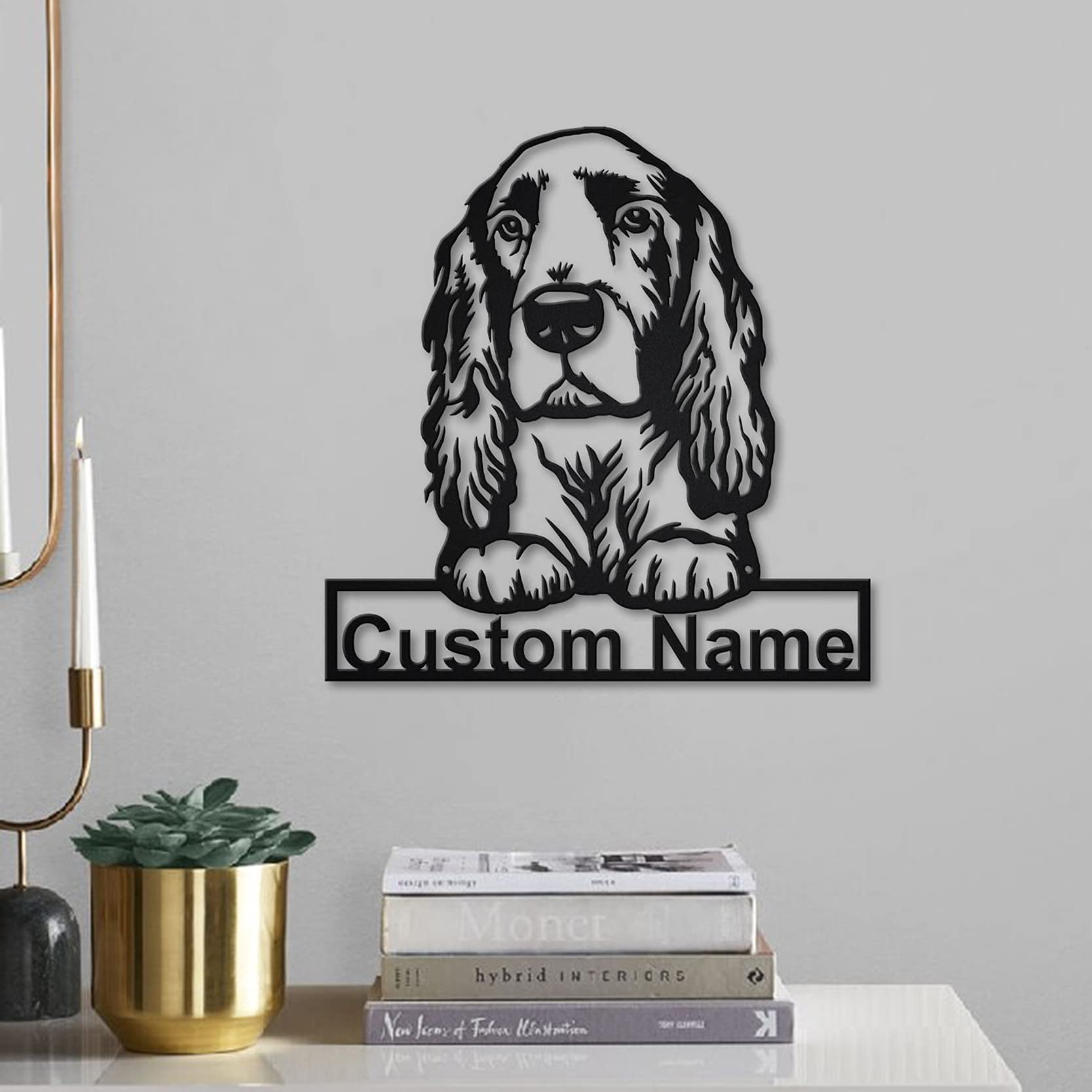 Personalized Field Spaniel Dog Wooden Sign - Custom Engraved Pet Name Art - Unique Dog Lover Gift for Birthday, Housewarming & Home Decor - Perfect for Living Room, Bedroom or Pet Nursery