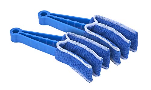 Superio Blind Cleaner Duster Tool - 2 Pack Microfiber Fan Blade & Window Blinds Cleaner for Air Ducts, Vents, Shutters | Perfect for Home, Office & Car Cleaning