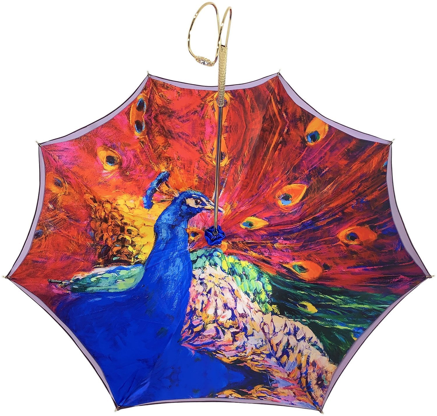 Stylish Peacock Print Umbrella - Waterproof Windproof Compact Travel Umbrella for Women & Men - Perfect for Rainy Days, Beach, Outdoor Events & Fashion Accessory