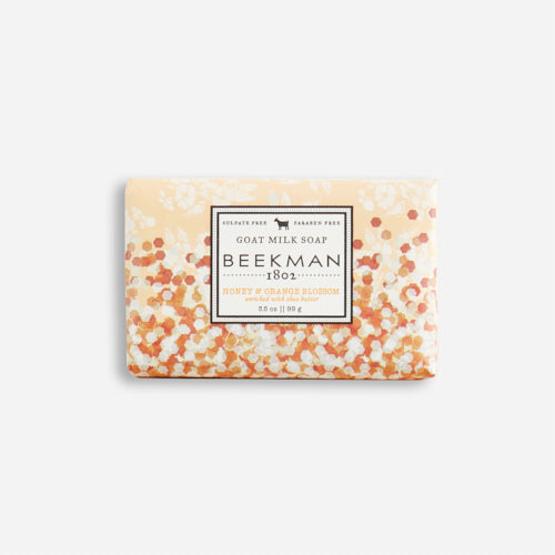 Natural Honey & Orange Blossom Goat Milk Soap - Palm-Sized for Gentle Cleansing | Perfect for Sensitive Skin & Daily Skincare Routine
